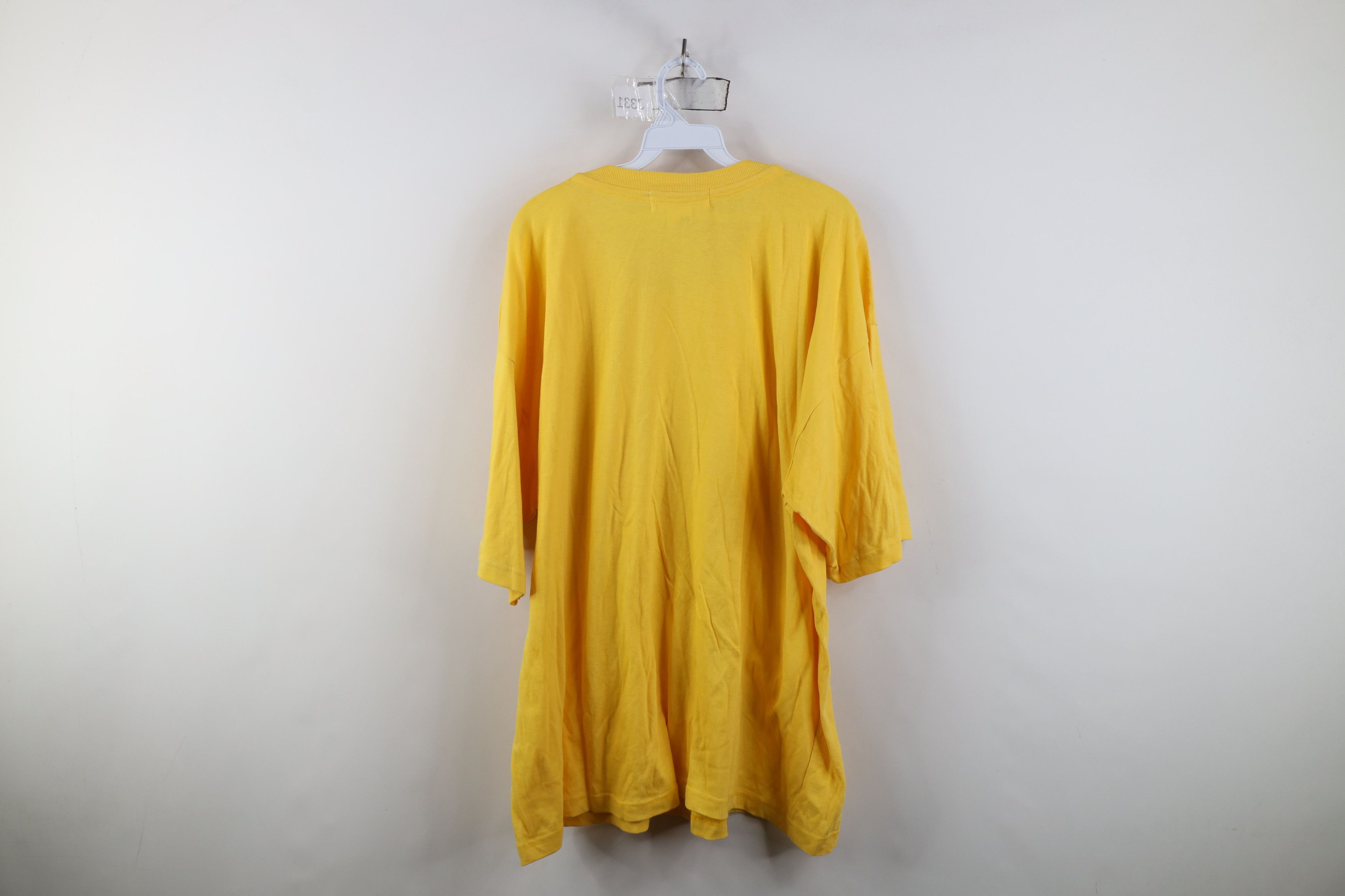Vintage Vintage 90s Streetwear Baggy Pocket T-Shirt Yellow Cotton Size US XL / EU 56 / 4 - 9 Thumbnail