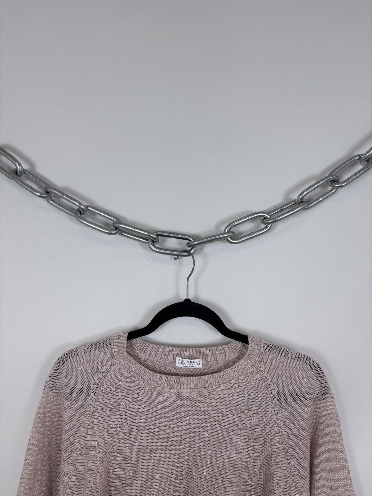 Brunello Cucinelli Brunello Cucinelli Women’s Sequin Knit Linen Silk Sweater Size S / US 4 / IT 40 - 3 Thumbnail