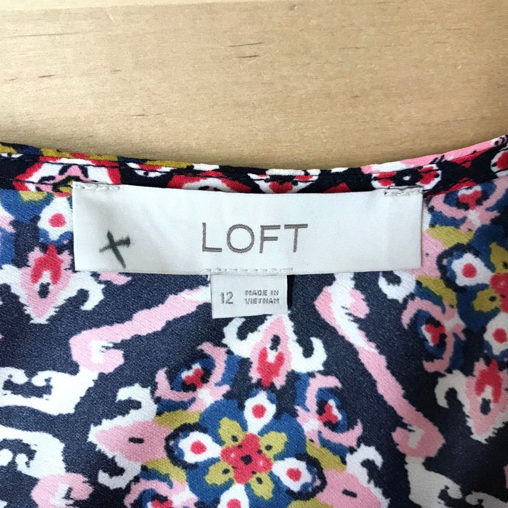 Loft LOFT Womens Graphic Midi Dress Red Blue Yellow Size XL / US 12-14 / IT 48-50 - 7 Thumbnail