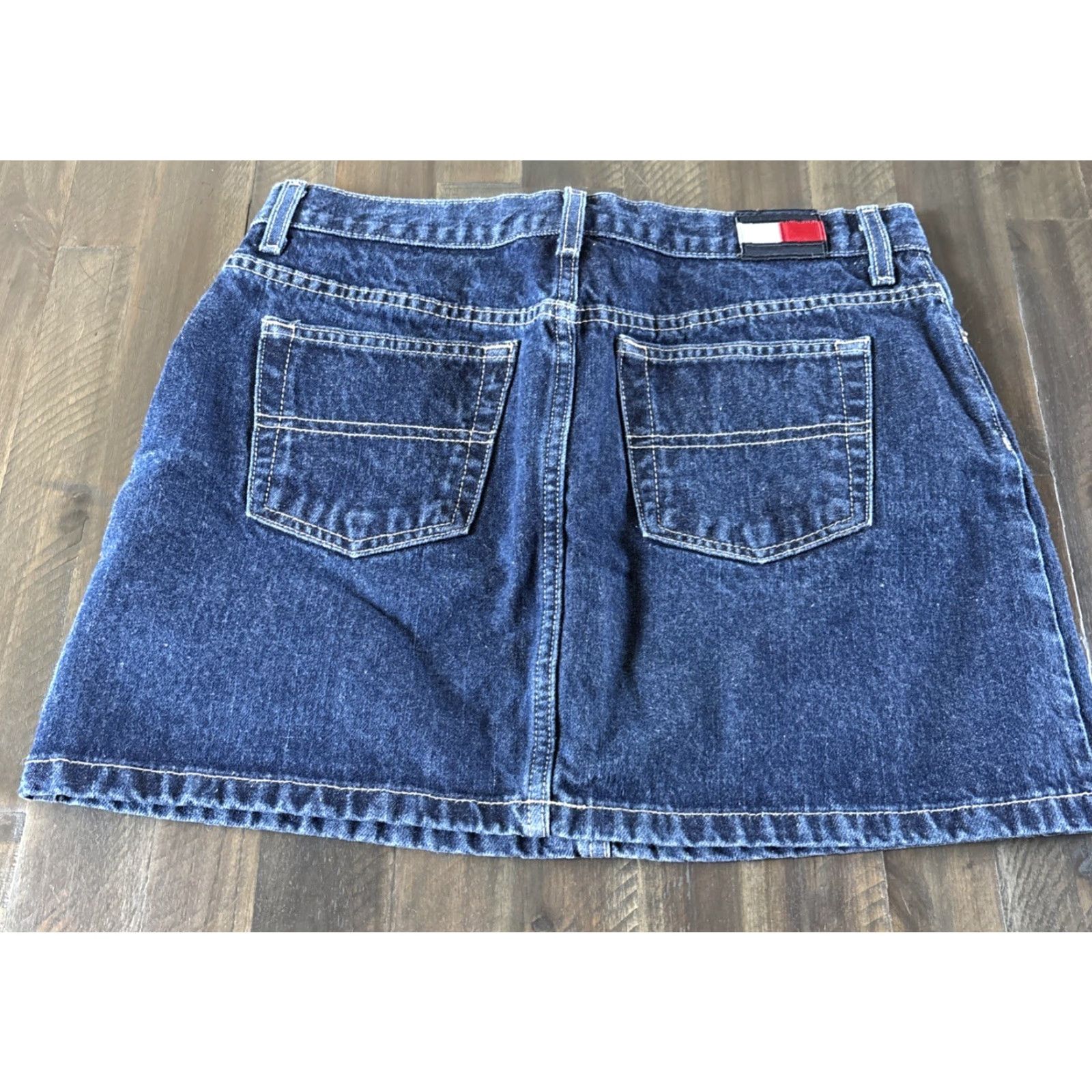 Vintage VINTAGE Y2K Tommy Jeans Denim Skirt Womens Juniors Size 9 Low Rise Mini Blue Size 30" / US 8 / IT 44 - 2 Thumbnail