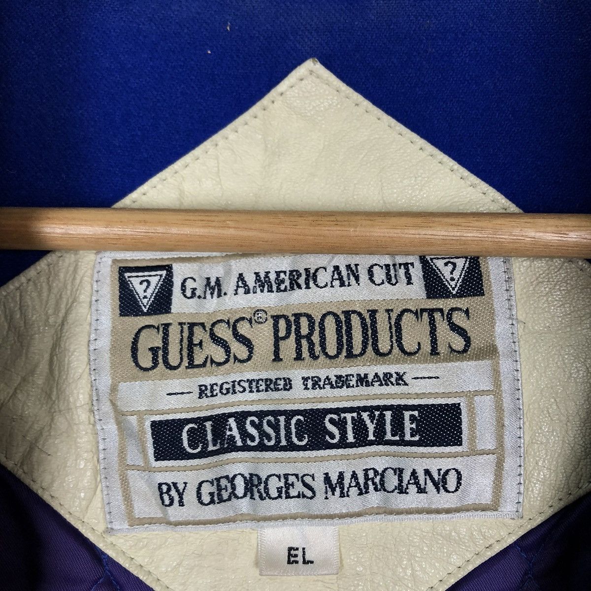 Guess 📌ACCEPT BINDING OFFER📌VINTAGE GUESS LEATHER VARSITY JACKET Size US L / EU 52-54 / 3 - 14 Thumbnail