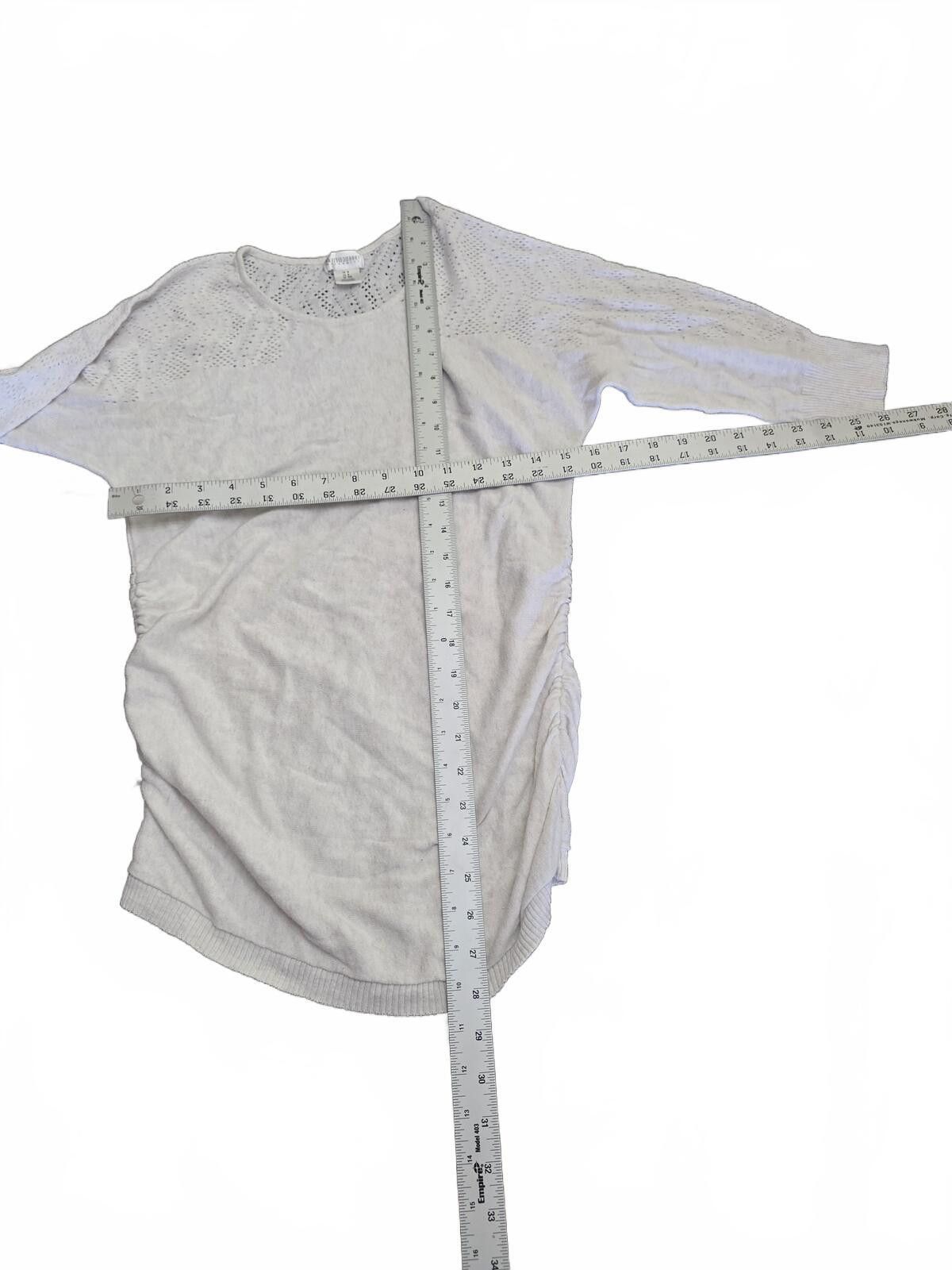 Other Motherhood Maternity White Knit 3 Quarter Sleeve Top Small Size S / US 4 / IT 40 - 7 Thumbnail