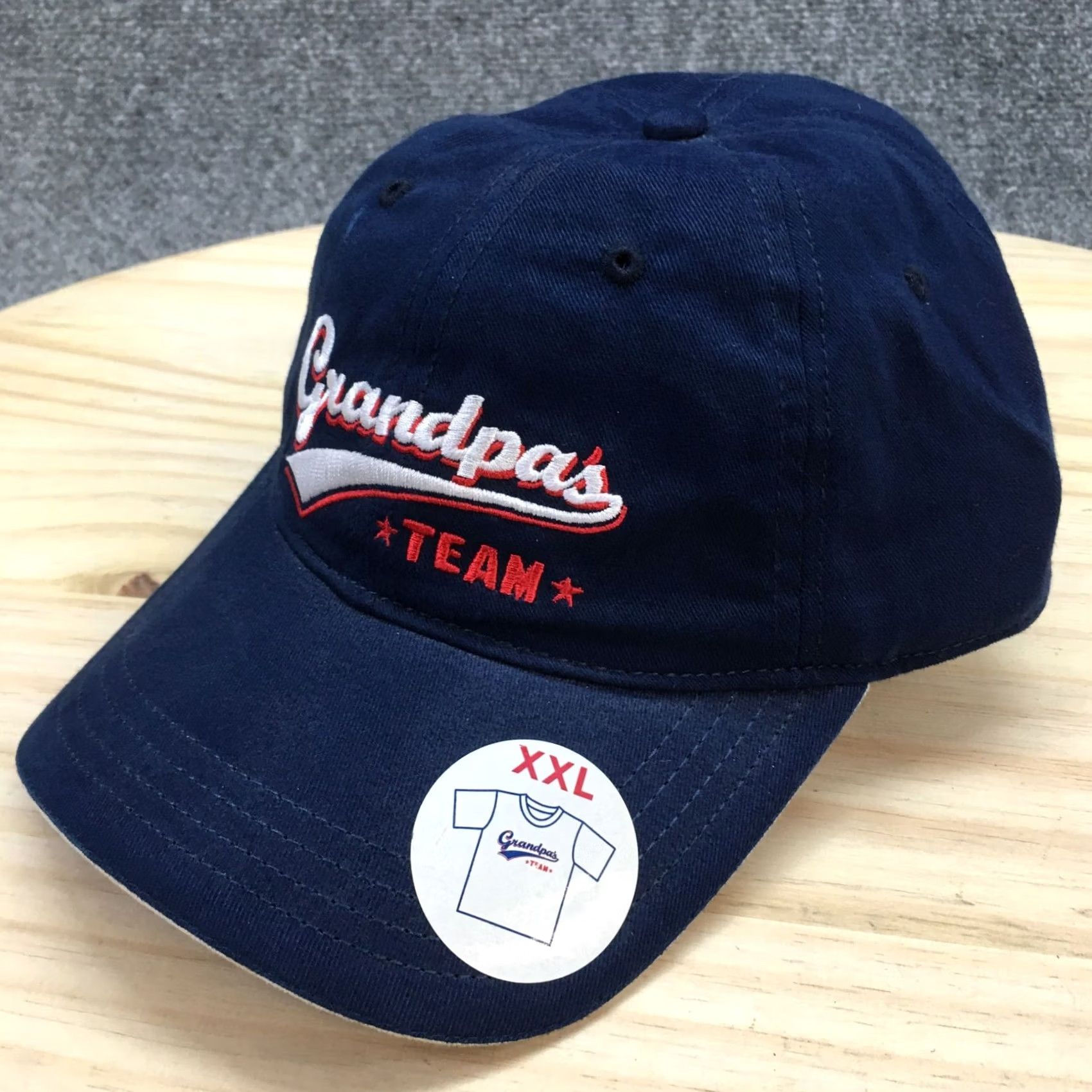 Vintage Grandpas Team Baseball Cap Hat Mens One Size Blue Cotton Adjustable Embroidered Size ONE SIZE - 2 Thumbnail