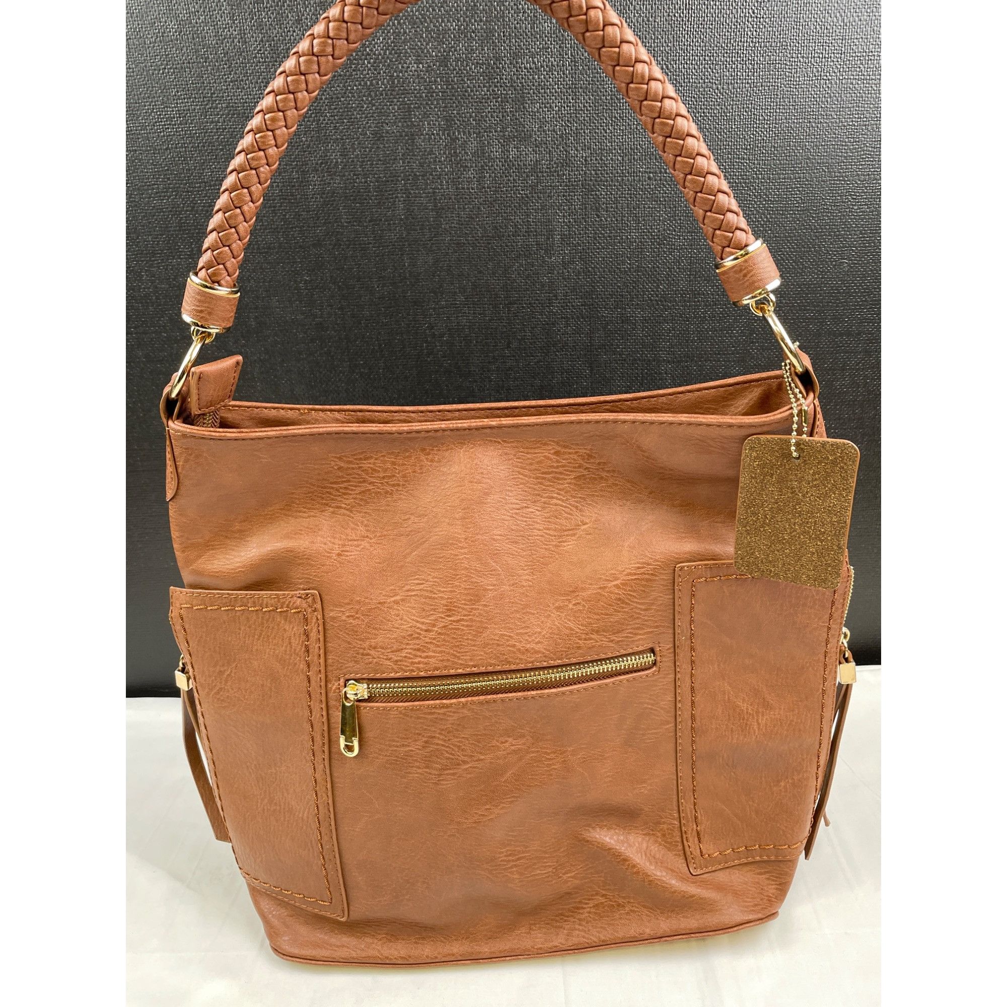 Other Miztique Women's Vegan Leather Brown Shoulder Bag/Tote SKU Size ONE SIZE - 1 Thumbnail