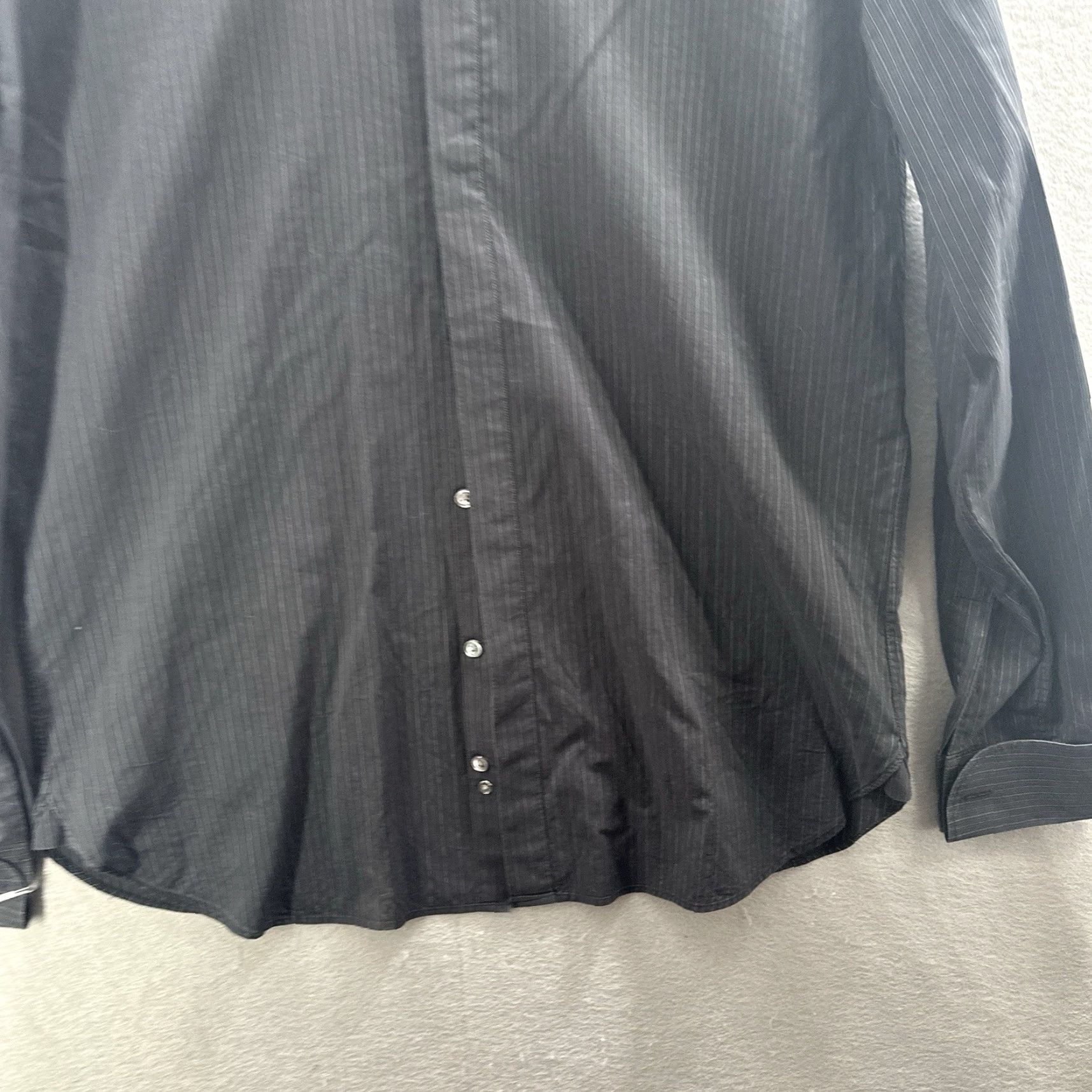 John Varvatos John Varvatos Dress Shirt Mens 16 34/35 Long Sleeve Classic Fit Striped Preppy Size 42R - 4 Thumbnail