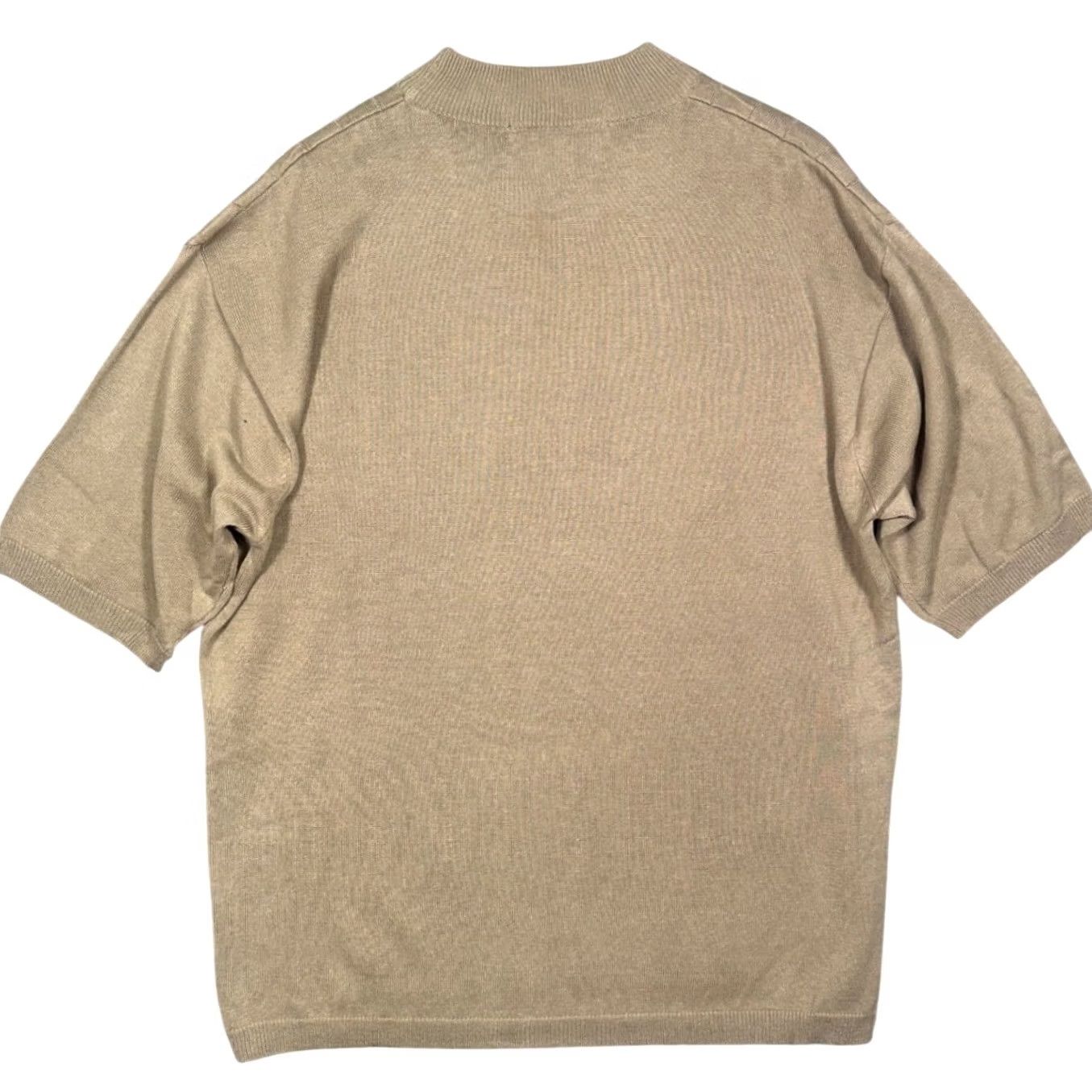 Vintage Irvine Park Mens Sweater Taupe Mock Neck Short Sleeve Knit XL Mens Size US XL / EU 56 / 4 - 4 Thumbnail