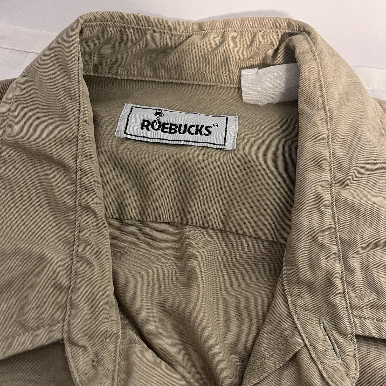 Sears Vtg Sears Roebucks Khaki Shirt Men’s 80s Work Perma Prest Size US XL / EU 56 / 4 - 2 Thumbnail