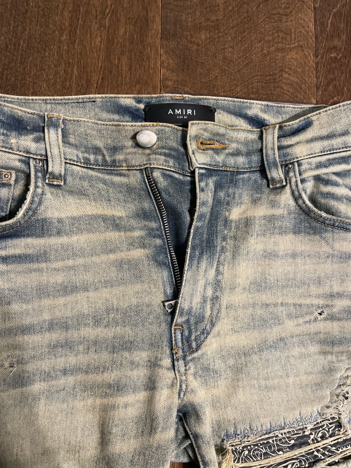 Amiri Original Amiri Mx1 Blue Bandana Size US 30 / EU 46 - 4 Thumbnail