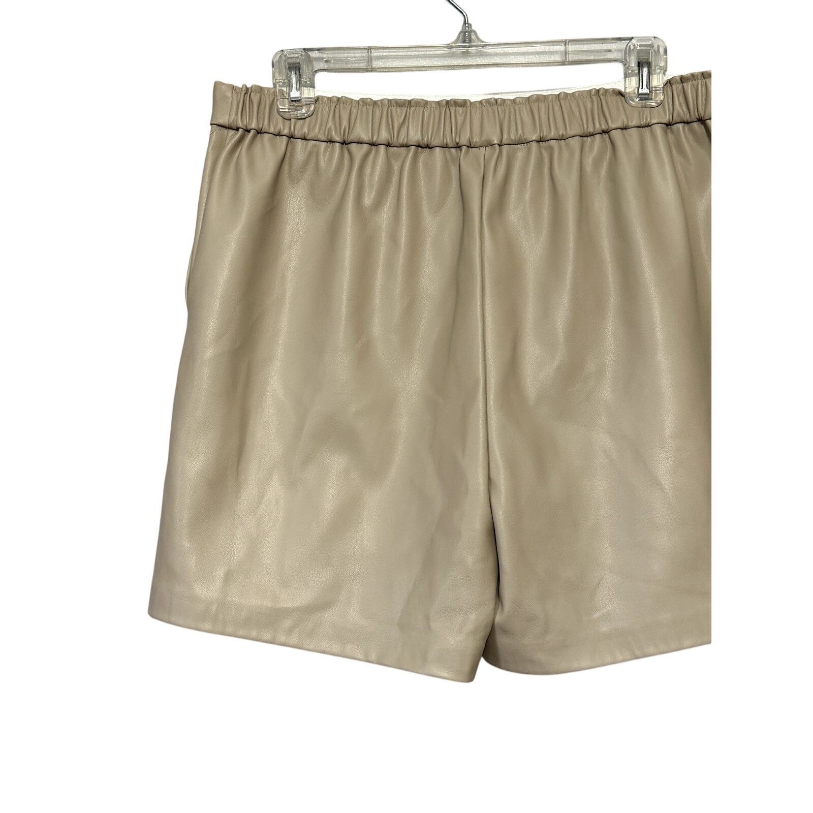 Other Halogen Faux Leather Shorts High Waisted Side Pockets Tan M Size 30" / US 8 / IT 44 - 7 Thumbnail