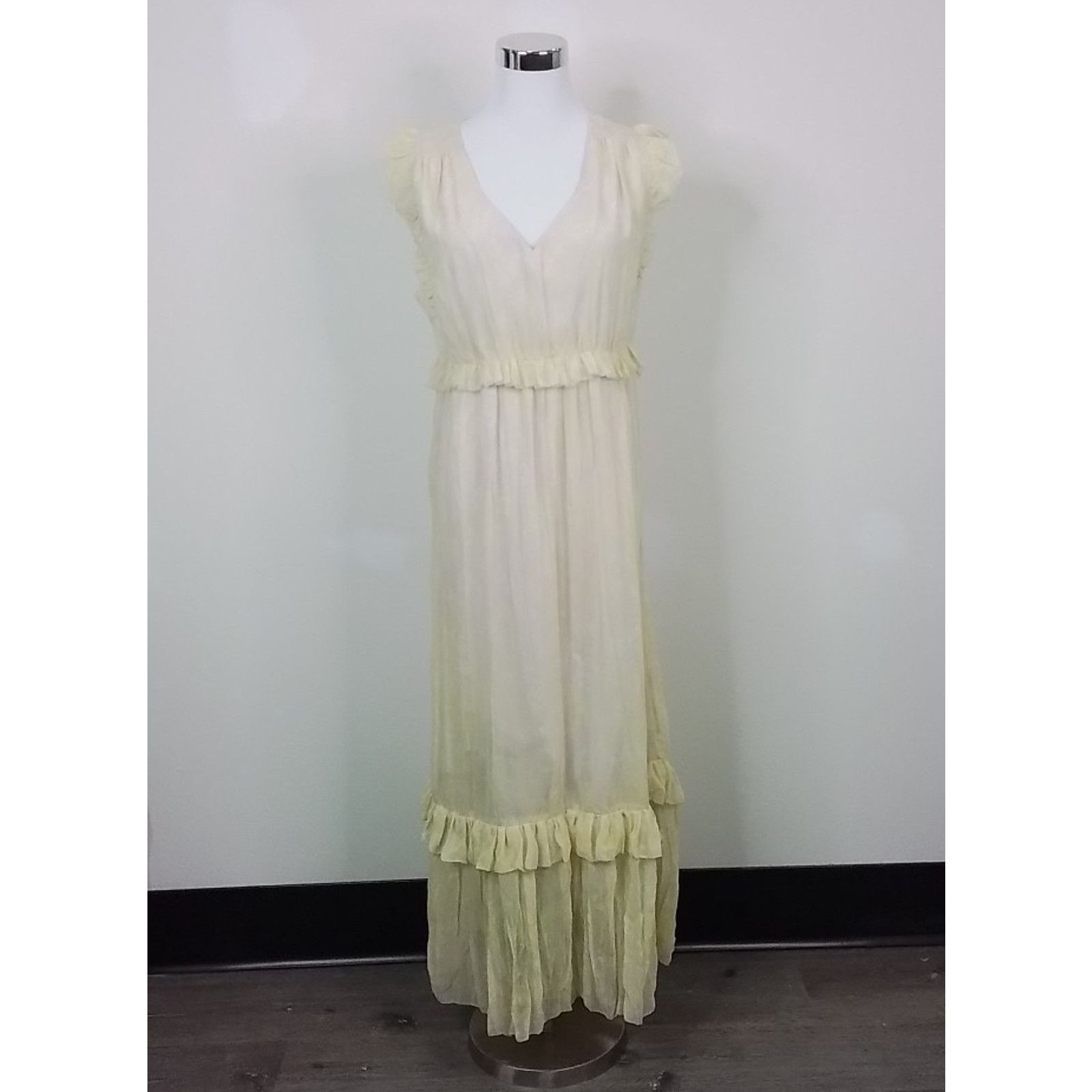Other Hatch Maxi Dress Women's Size 1 Floral Ruched Yellow Pink Size XS / US 0-2 / IT 36-38 - 4 Thumbnail