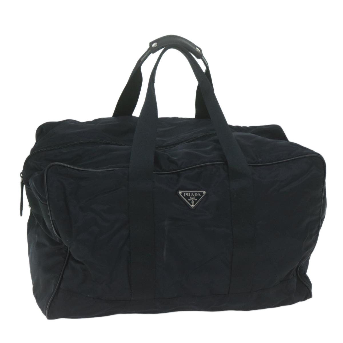 image of Prada Boston Bag Nylon Navy Auth Bs10136, Women's