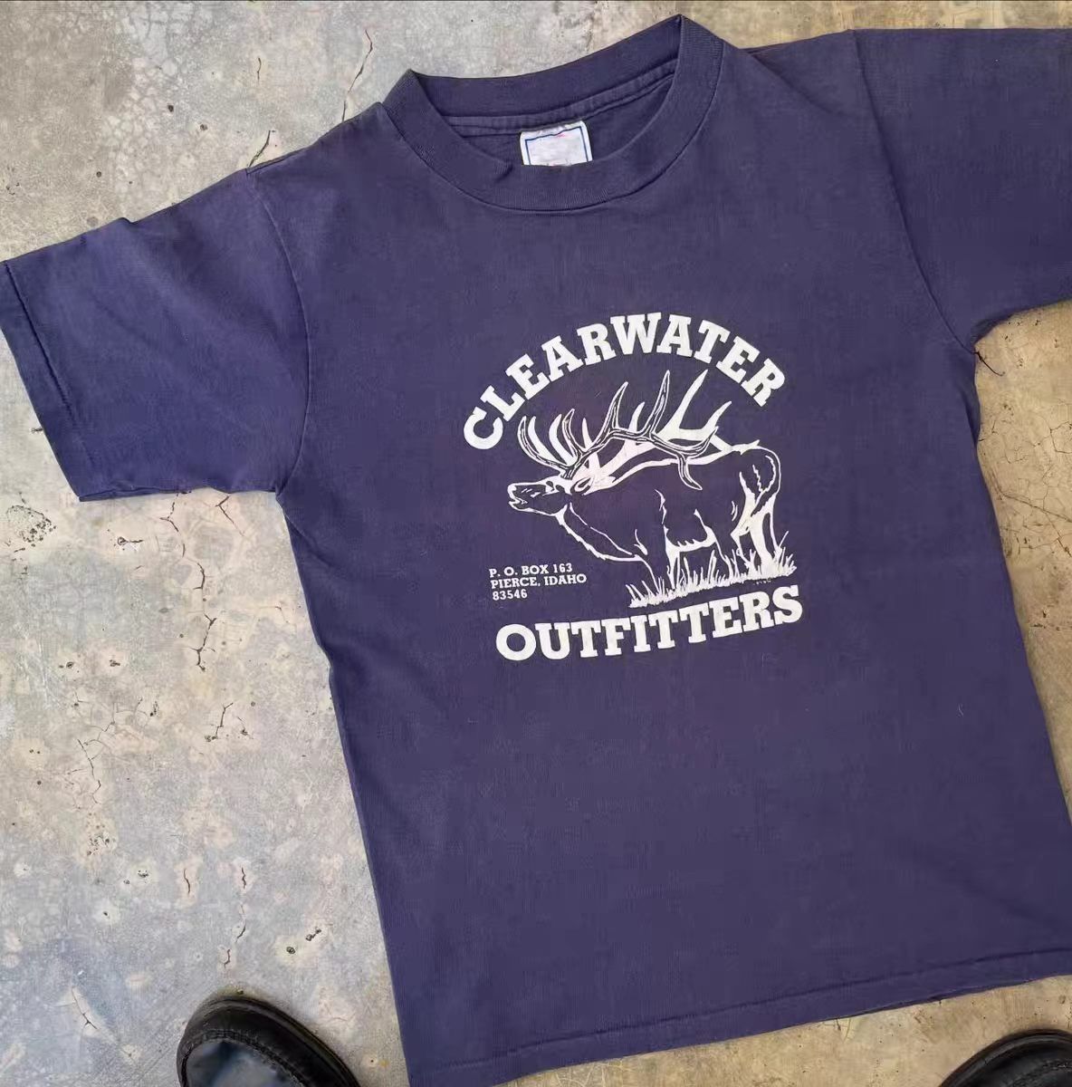 Vintage Purple Casual Retro Letter-Print T-Shirt Size US M / EU 48-50 / 2 - 3 Thumbnail