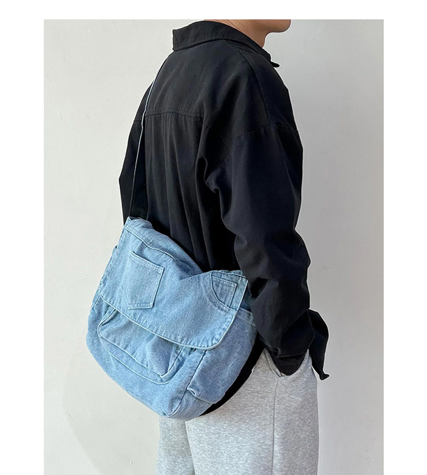 Jean Denim Messenger Bag Size ONE SIZE - 3 Thumbnail