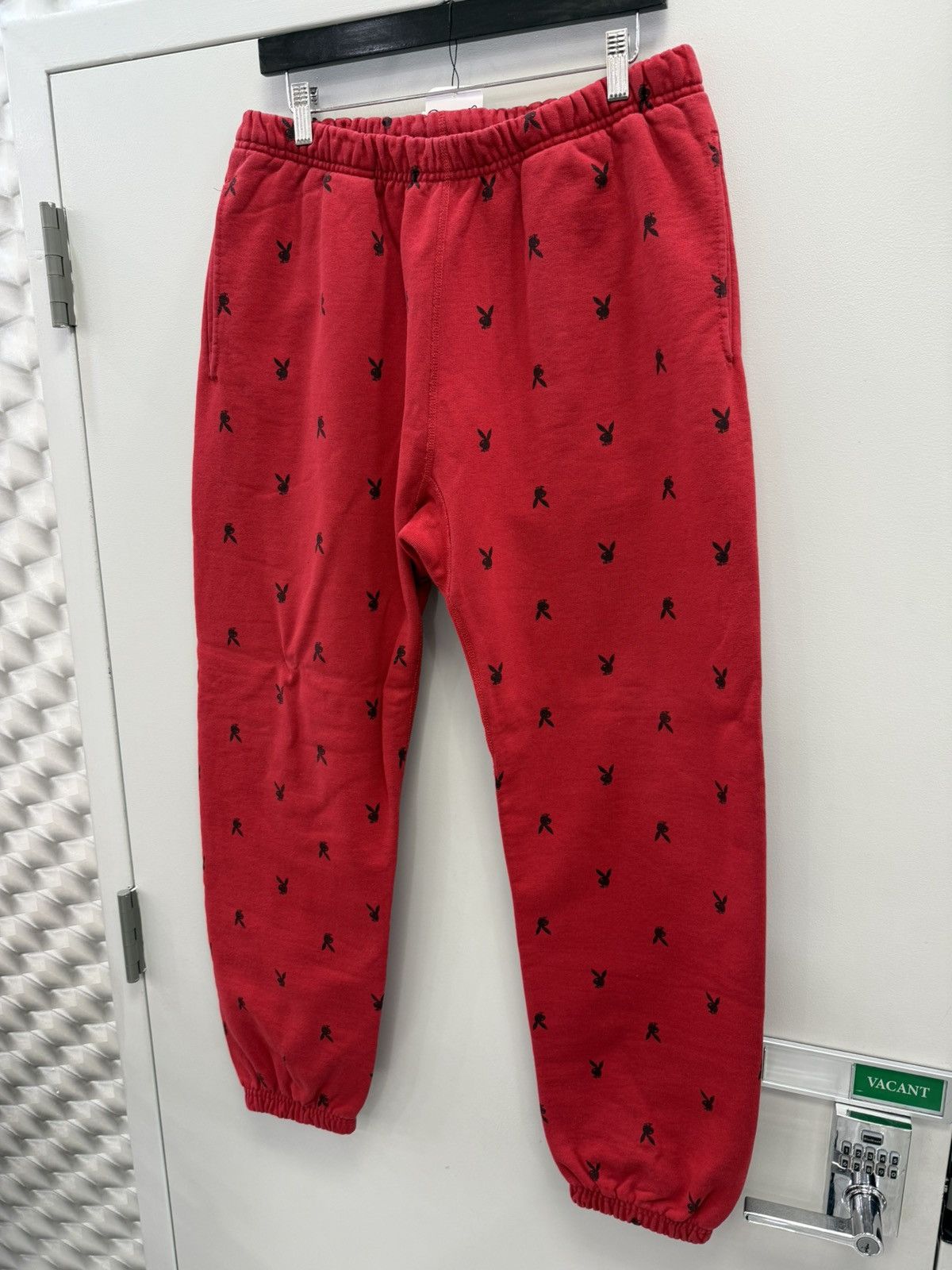 Supreme Supreme Red Playboy Sweatpants Size US 33 - 3 Thumbnail