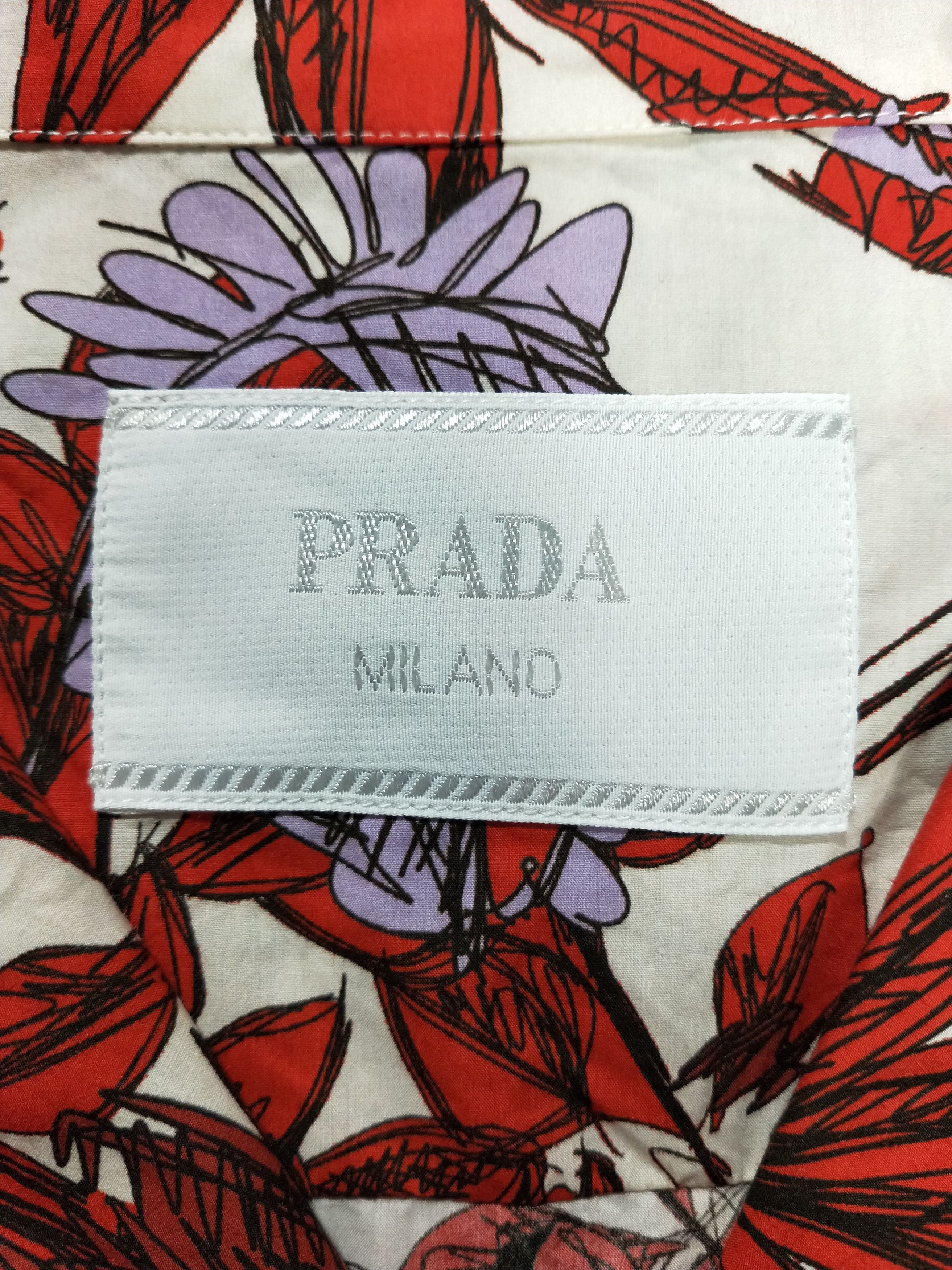 Prada Floral Print Shirt Size US L / EU 52-54 / 3 - 4 Thumbnail