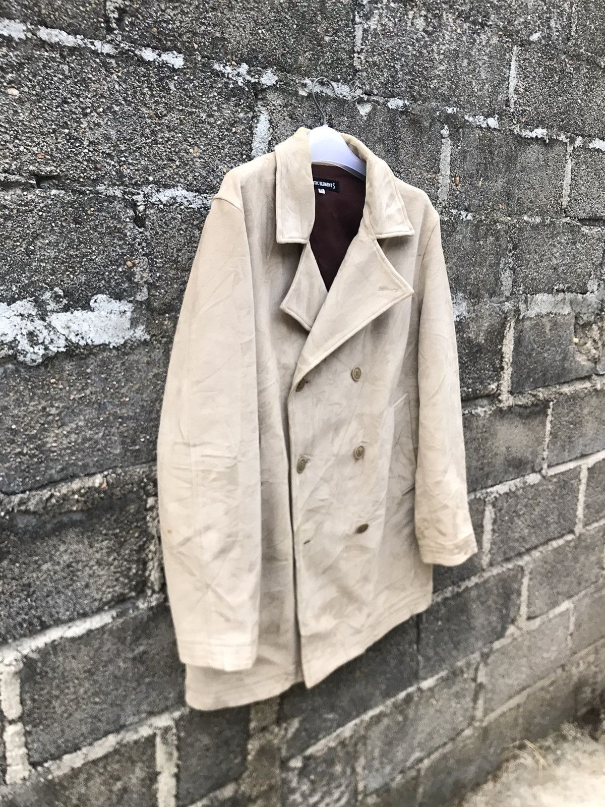 Japanese Brand × Vintage ⚡️Vintage Exotic Elements Double Breasted Peacoat Size US M / EU 48-50 / 2 - 2 Thumbnail
