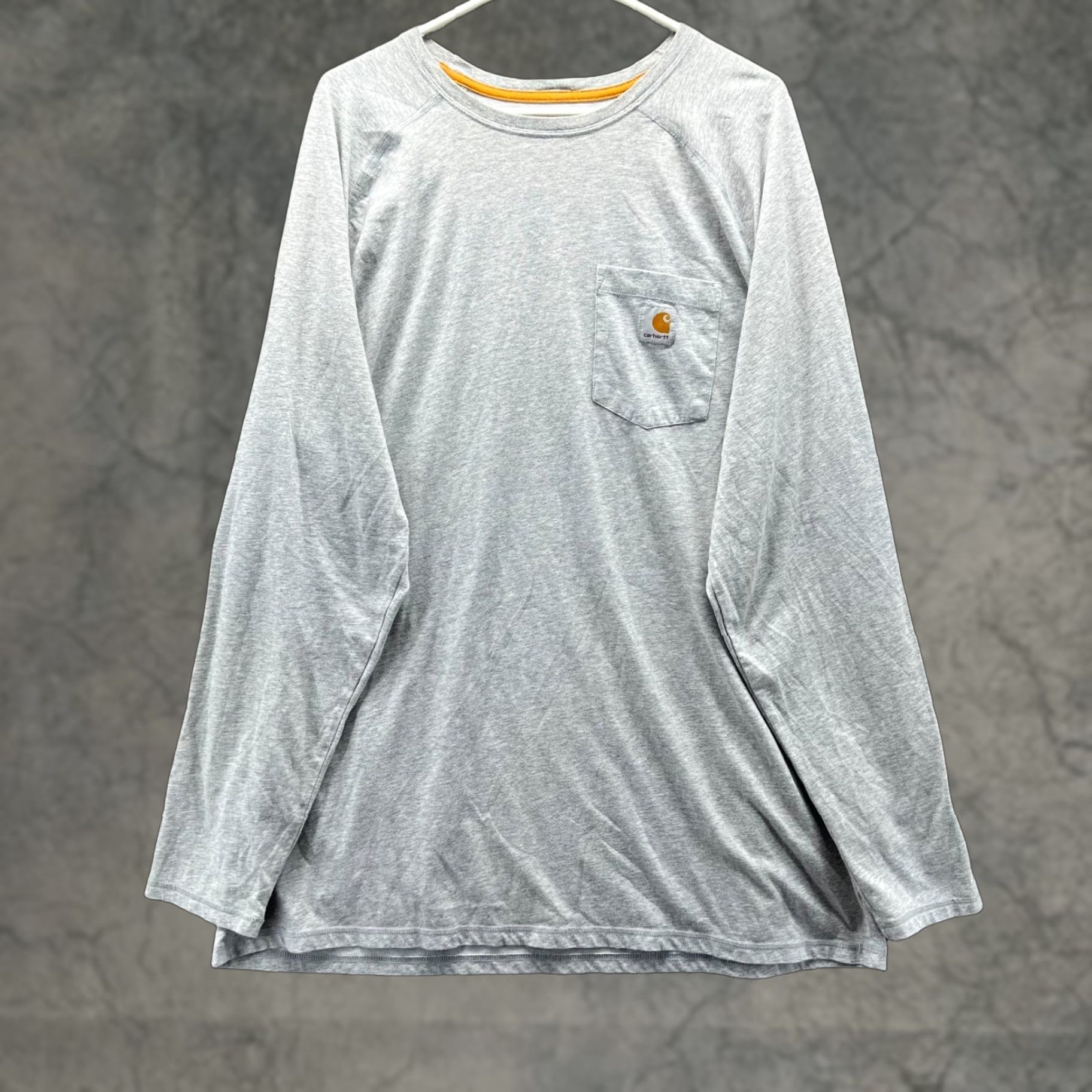 Carhartt Carhartt Force Shirt Men 2XL Tall Heather Gray Cotton Long Sleeve Pocket Crew Neck Size US XXL / EU 58 / 5 - 1 Thumbnail