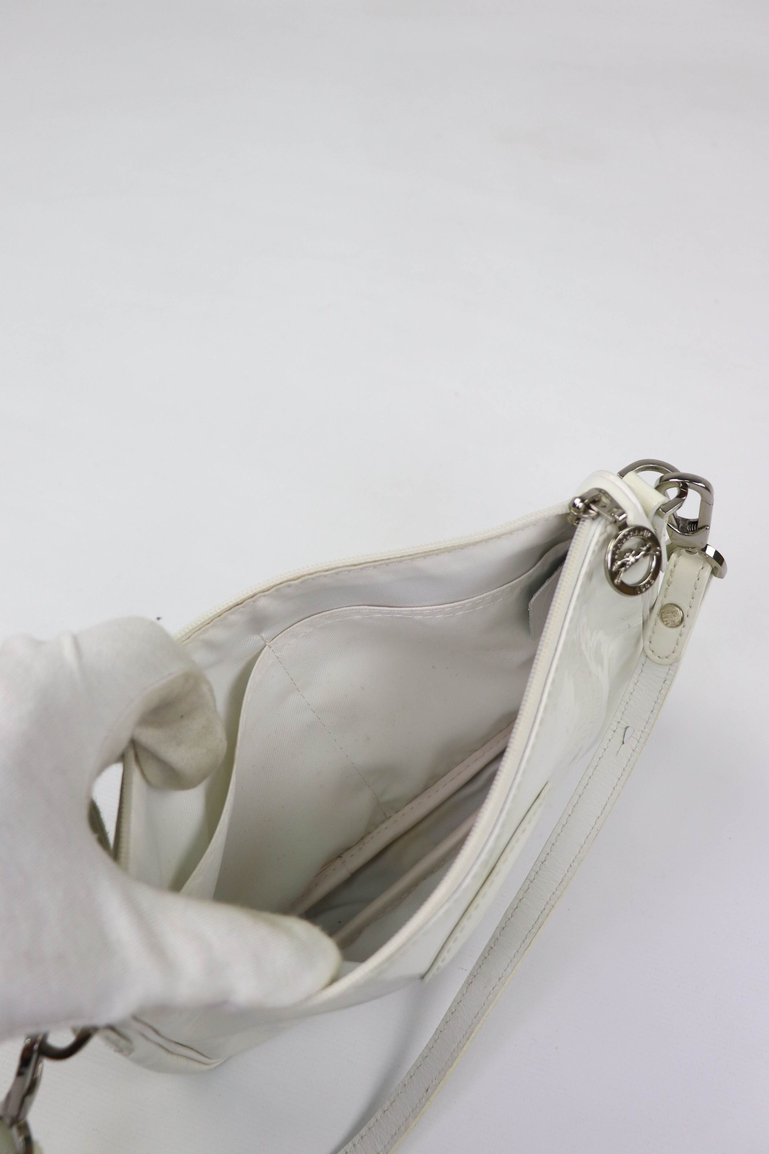 Longchamp Longchamp Paris Vintage Made in France White Mini Hand Bag Size ONE SIZE - 9 Thumbnail