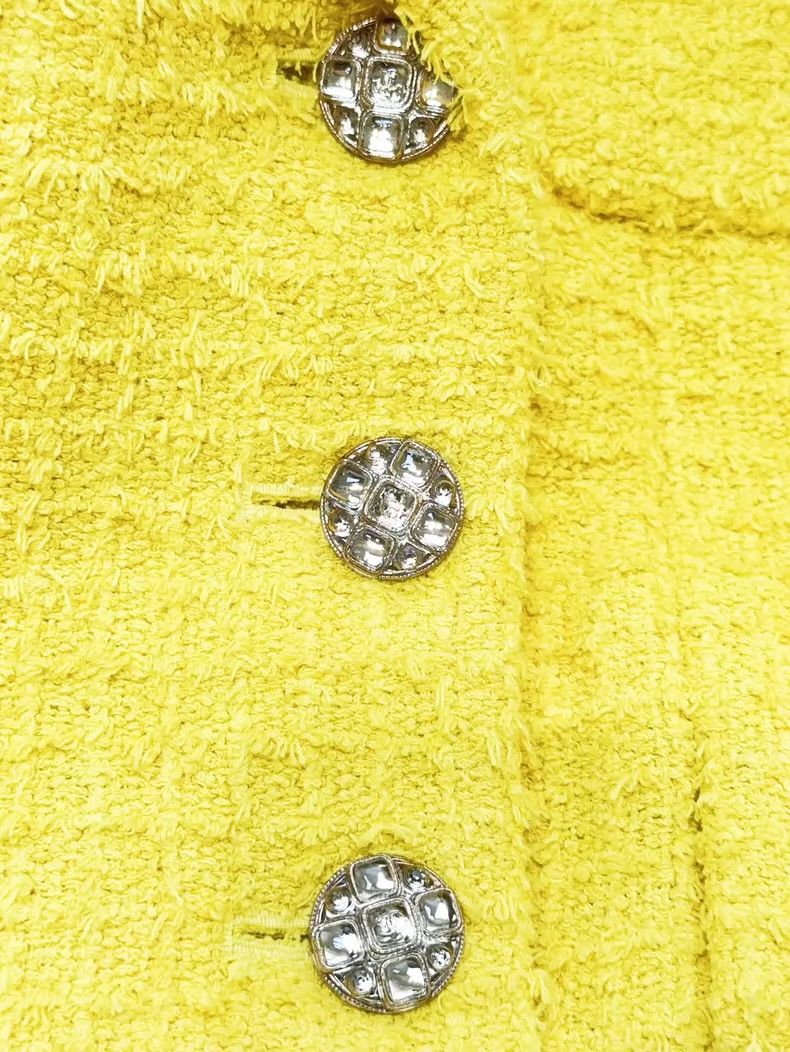 Chanel Chanel 22S spring and summer yellow double-breasted braide Size XS / US 0-2 / IT 36-38 - 3 Thumbnail