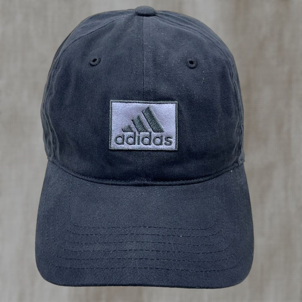 Adidas Adidas Hat Cap Strap Back Black Gray Spell Out Dad Clima Llite Dad Basic Mens Size ONE SIZE - 1 Thumbnail