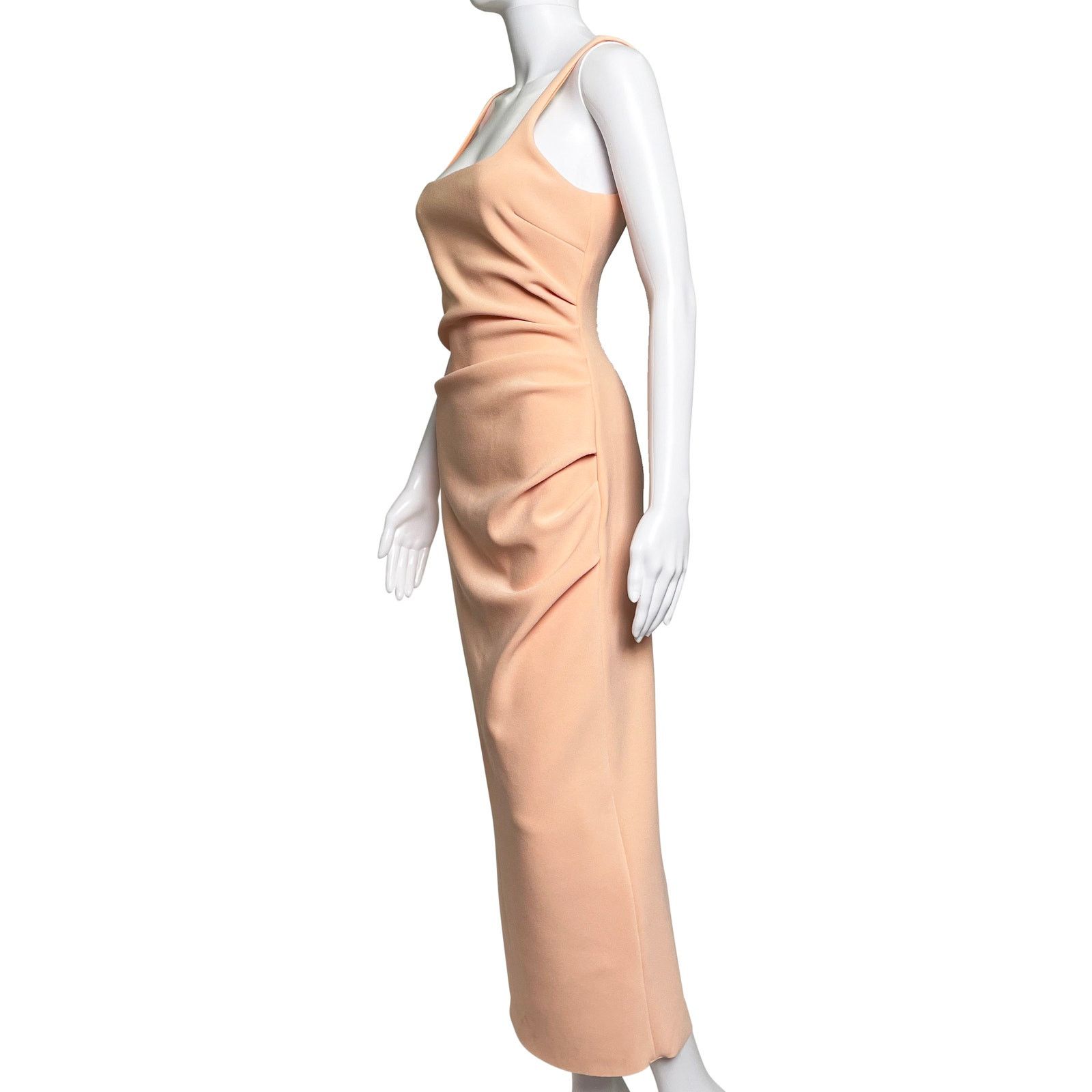 BEC + BRIDGE Peach Karina Tuck Midi Dress Size M / US 6-8 / IT 42-44 - 4 Thumbnail