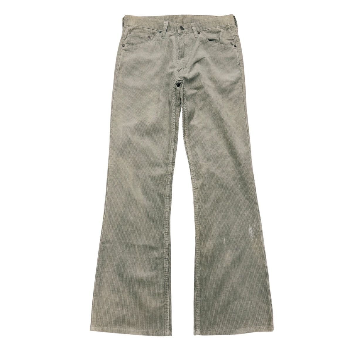 Levi's Vintage Levis 517 Green Corduroy Flare Jeans Hedi Slimane Size US 30 / EU 46 - 1 Thumbnail
