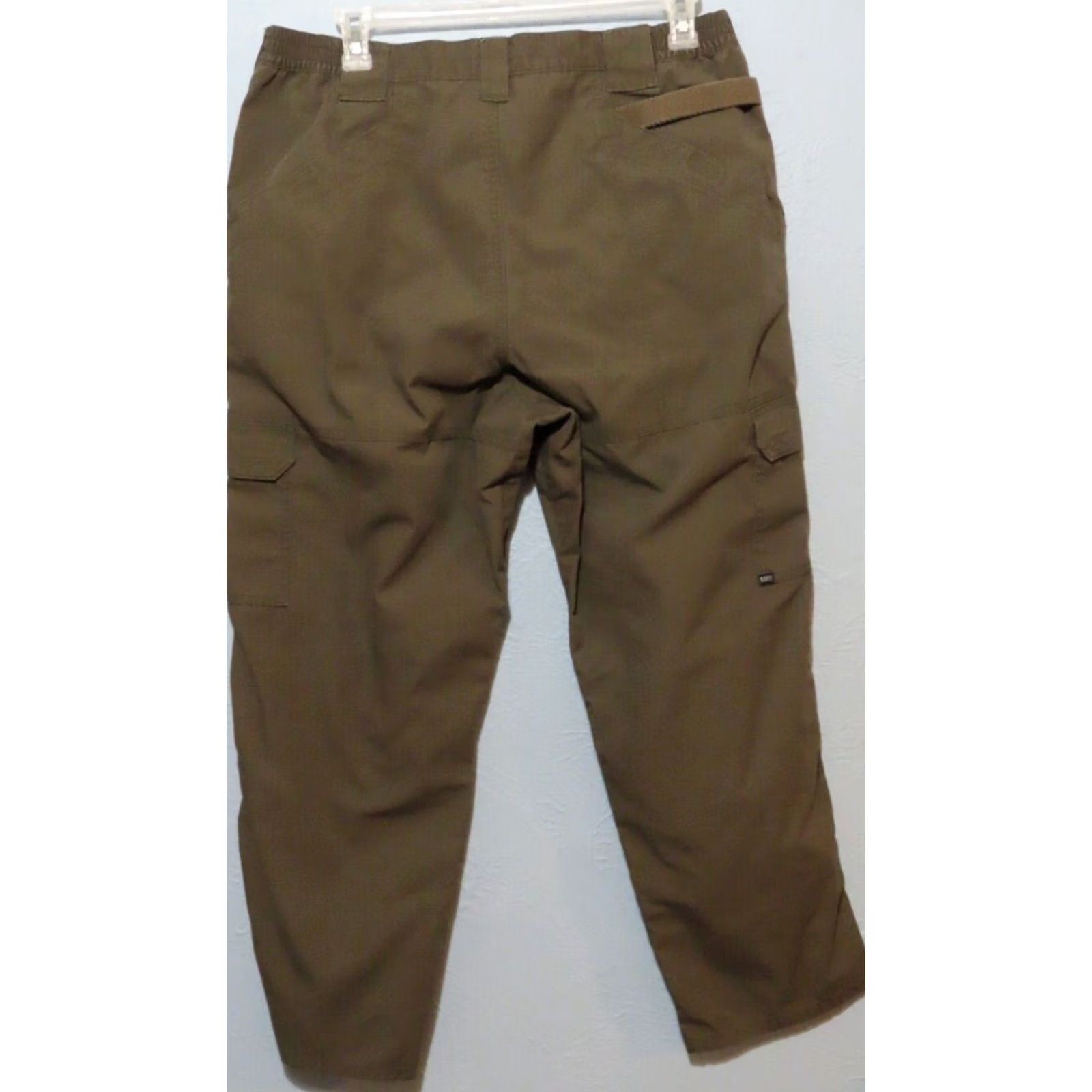 Vintage 5.11 Tactical Pants Men 40x30 Green Khaki Cargo Canvas Cotton Flat Front Straight Style Workwear 511 Tactical 74273 Size US 40 / EU 56 - 6 Thumbnail
