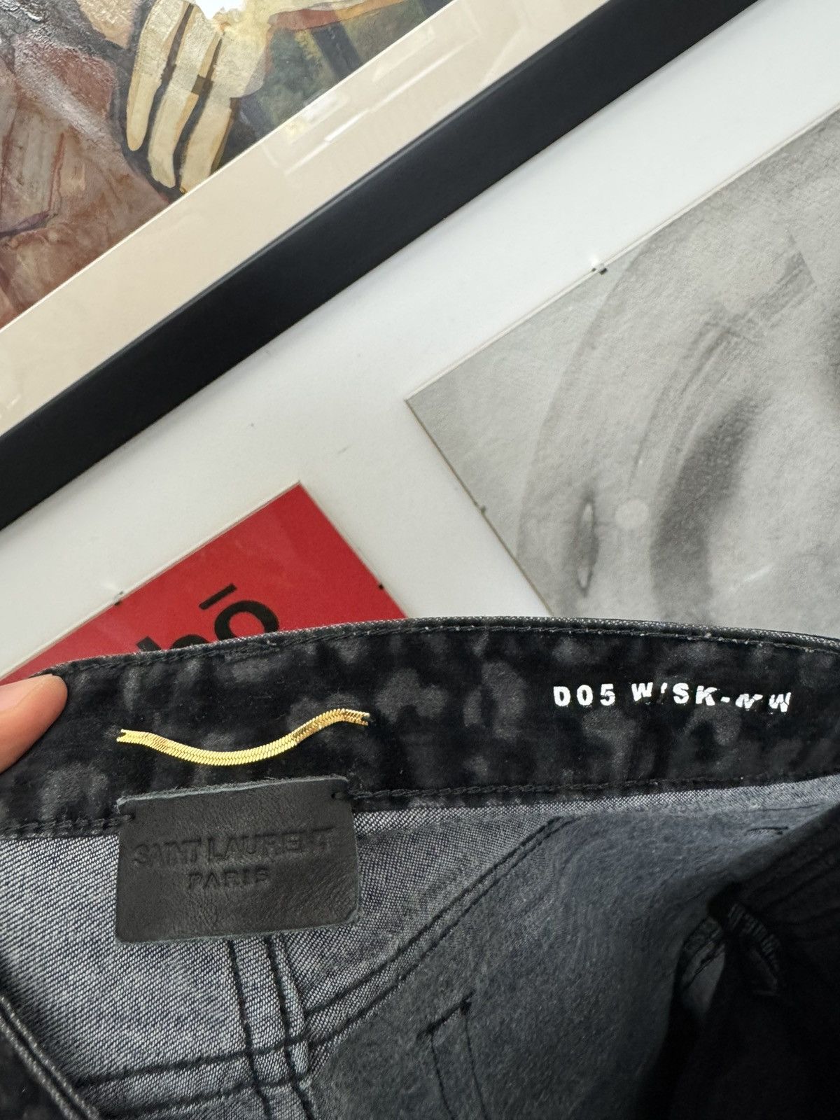 Saint Laurent Paris Saint Laurent D05 Denim by Hedi Slimane Leopard Print Velvet Size 27" / US 4 / IT 40 - 4 Thumbnail