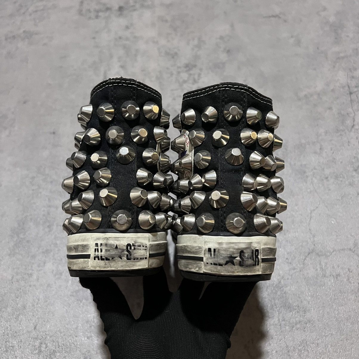 Japanese Brand Custom Studded Converse Chuck Taylor Hi Alt Punk Style Hedi Size US 9.5 / EU 42-43 - 5 Thumbnail