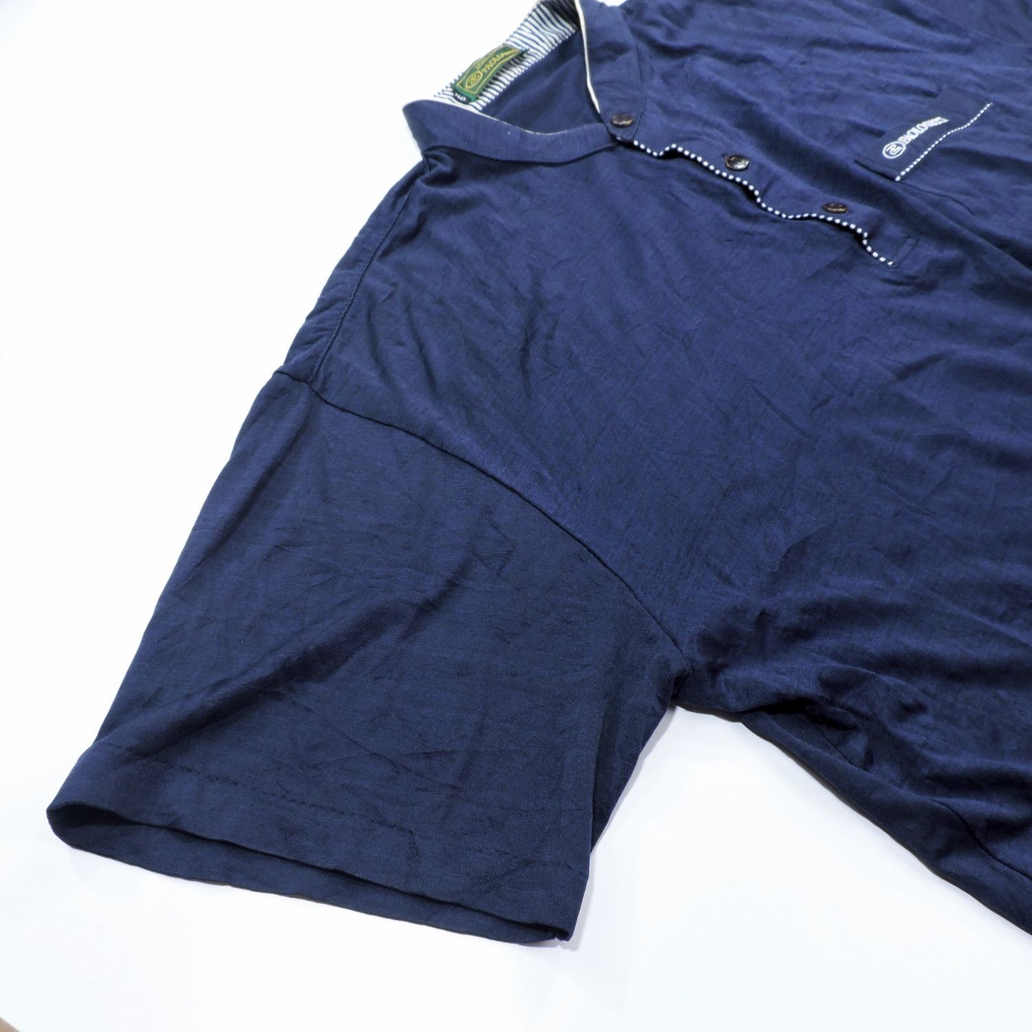Paolo Gucci PAOLO GUCCI COLLARLESS POLO SHIRT Size US L / EU 52-54 / 3 - 10 Thumbnail