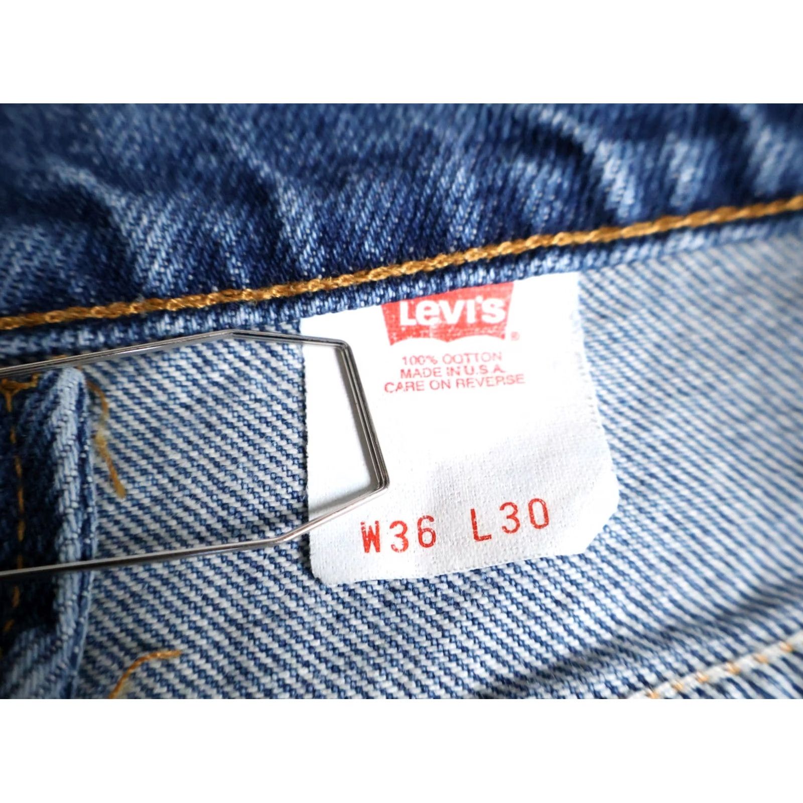 Levi's VINTAGE Levi's Jeans Main Selling Point 517 Bootcut Mens 32 x 28 Blue Orange Tab 90s Retro Size US 32 / EU 48 - 4 Thumbnail