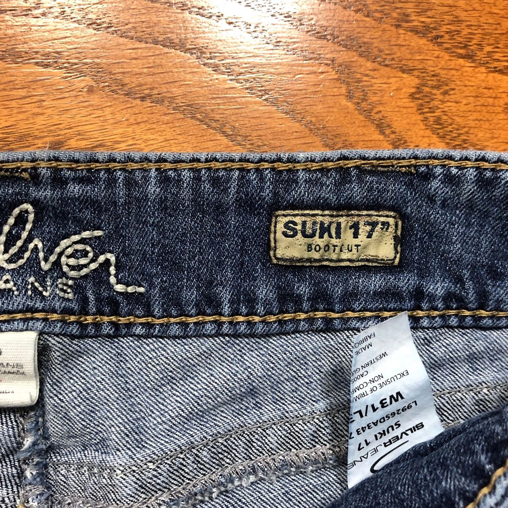 Silver Jeans Co. Silver Jeans Womens Bootcut Jeans Blue Tag 31 X 30 Inseam Distressed Denim Size 24" / US 00 / IT 34 - 5 Thumbnail