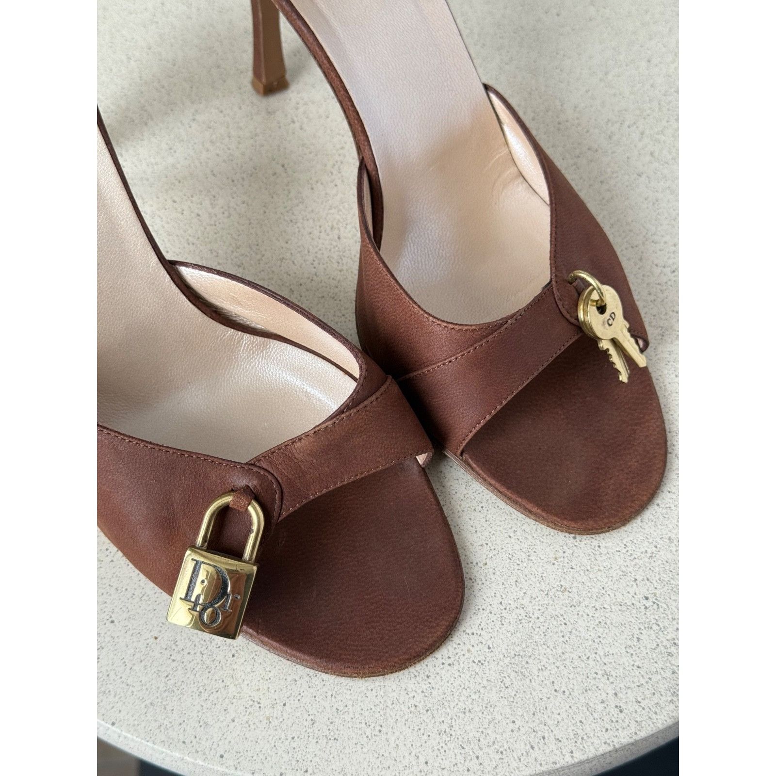 Dior 2002 Vintage Dior Mules by John Galliano with Lock & Keys Size US 9 / IT 39 - 5 Thumbnail