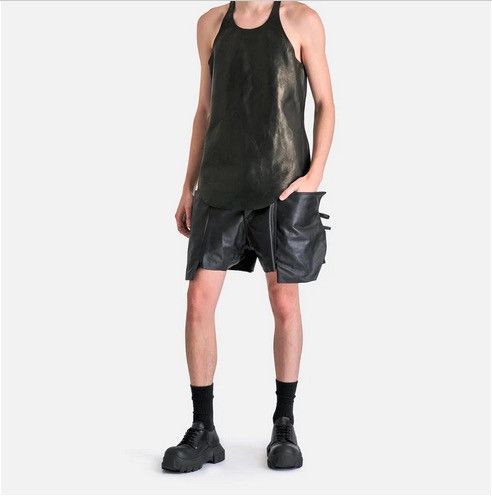 Rick Owens NEVER WORN / Rick Owens Leather Stefan Cargo Shorts in Black Size US 32 / EU 48 - 3 Thumbnail