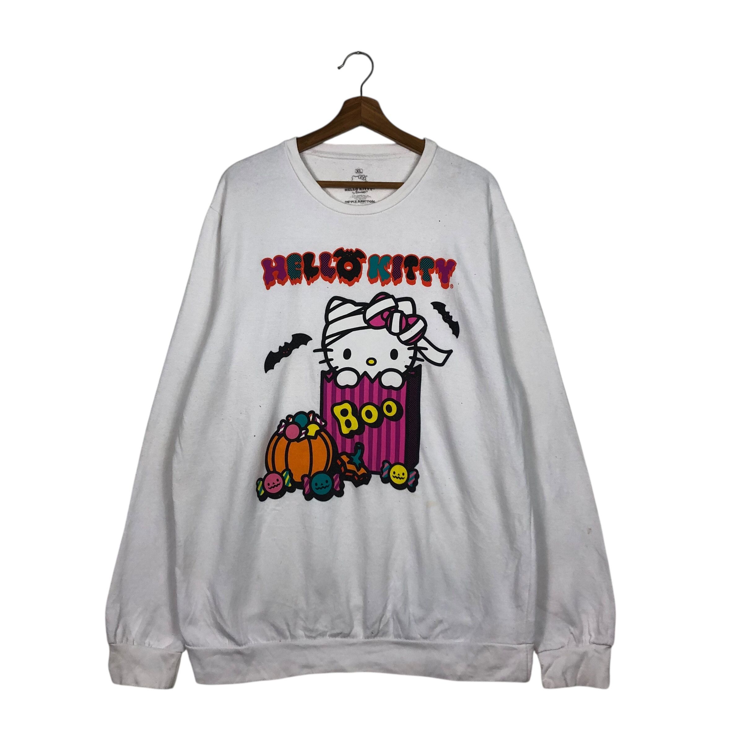 Japanese Brand 📌Vintage Sweatshirt Cewneck Hello Kitty Big Logo Size US M / EU 48-50 / 2 - 2 Thumbnail