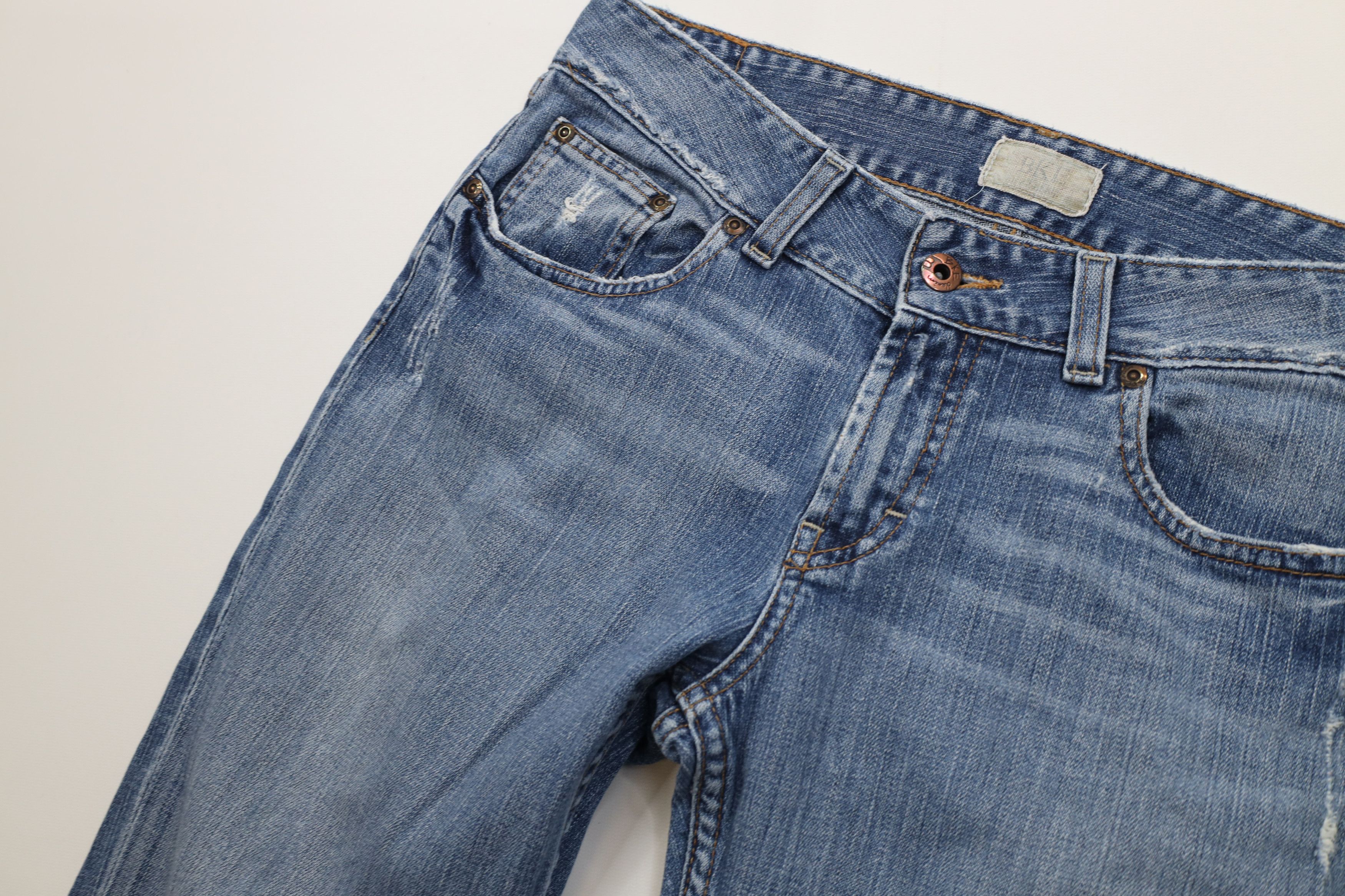 Vintage Vintage Buckle BKE Distressed Babydoll Flared Wide Leg Jeans Size 31" - 8 Thumbnail