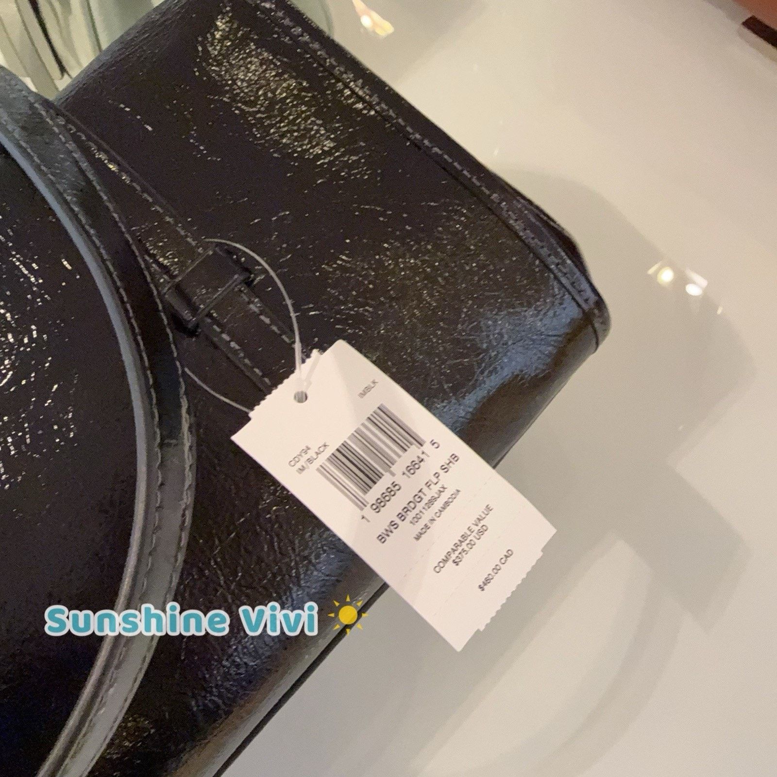 Coach NWT Coach Bridget Flap Shoulder Bag Bows CDY94 Gold/Black Size ONE SIZE - 5 Thumbnail