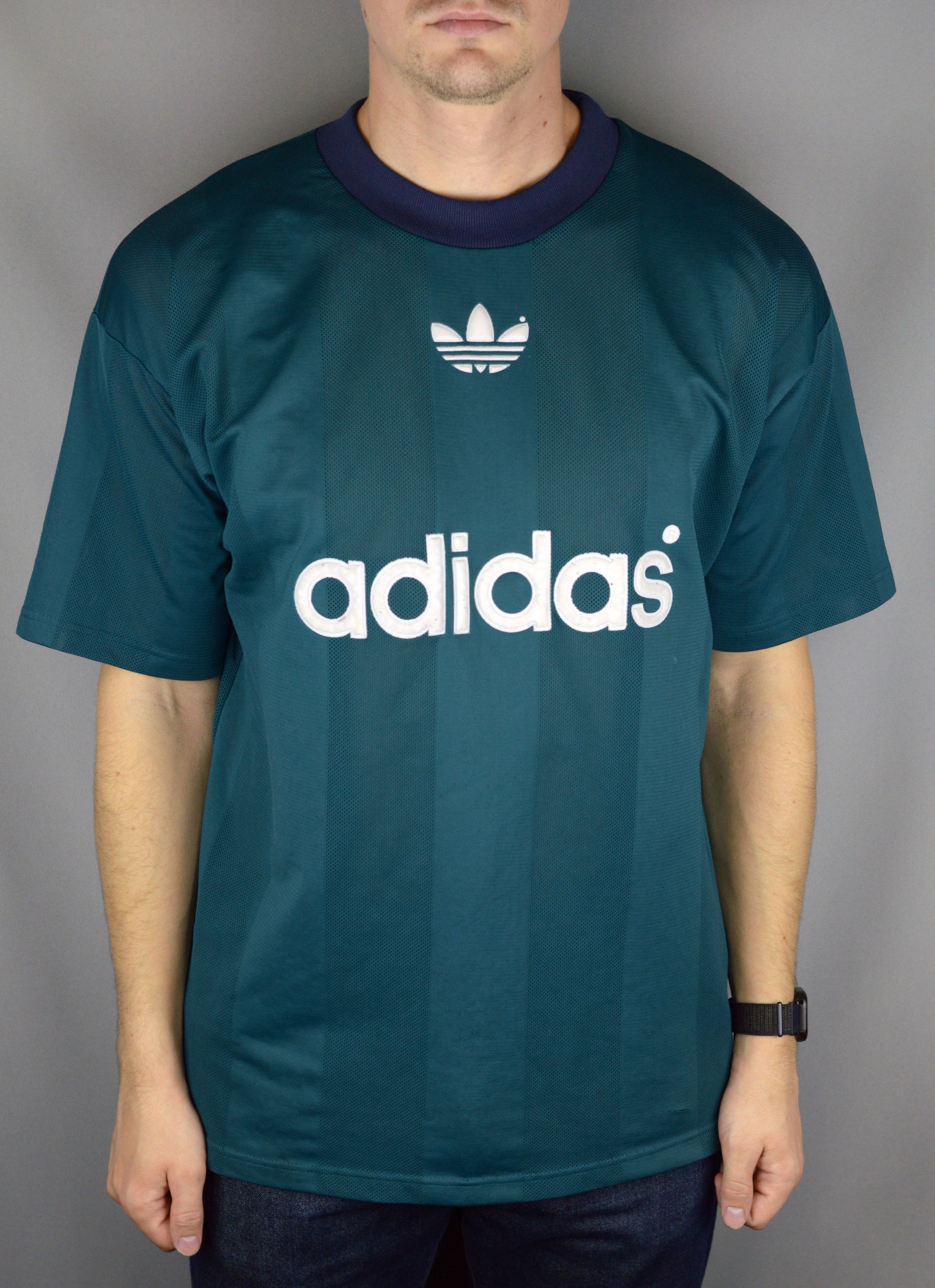 Adidas Vintage Adidas 90s Jersey t shirt Size US L / EU 52-54 / 3 - 1 Thumbnail