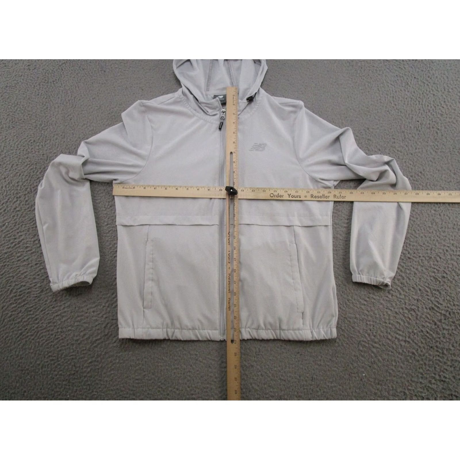 New Balance New Balance Womens Zip Up Hooded Jacket M Running Activewear White Polyester Jacket Womens Size M / US 6-8 / IT 42-44 - 4 Thumbnail