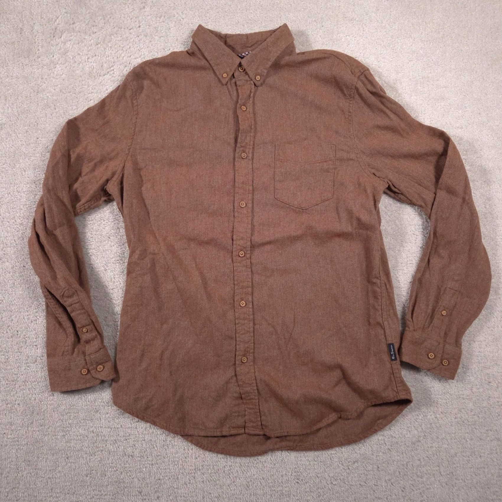 Ben Sherman Ben Sherman Shirt Mens L Brown Flannel Button-Front Long Sleeve Casual Size US L / EU 52-54 / 3 - 2 Thumbnail