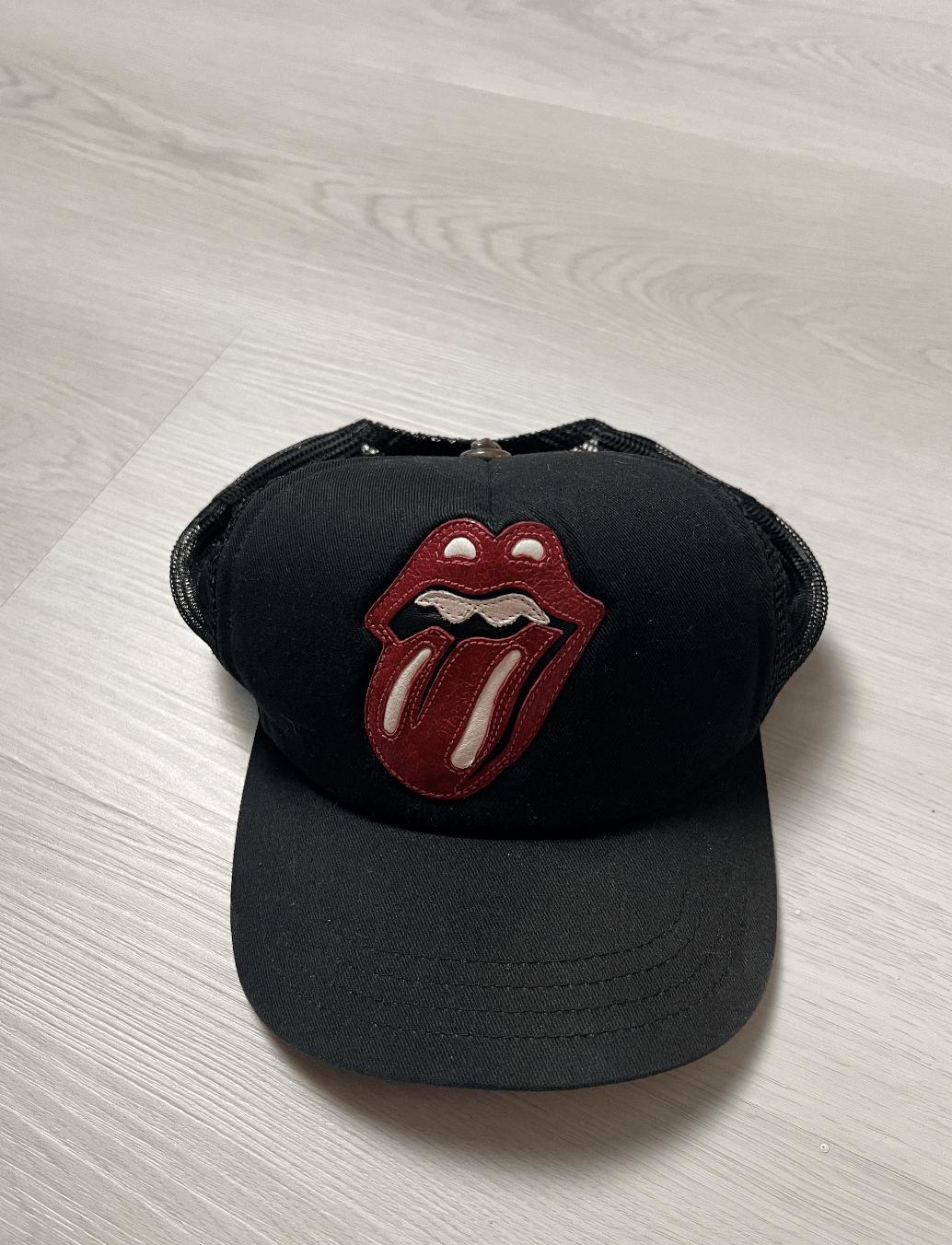 Chrome Hearts Chrome Hearts X Rolling Stones Leather Patch Truck Hat Size ONE SIZE - 1 Thumbnail