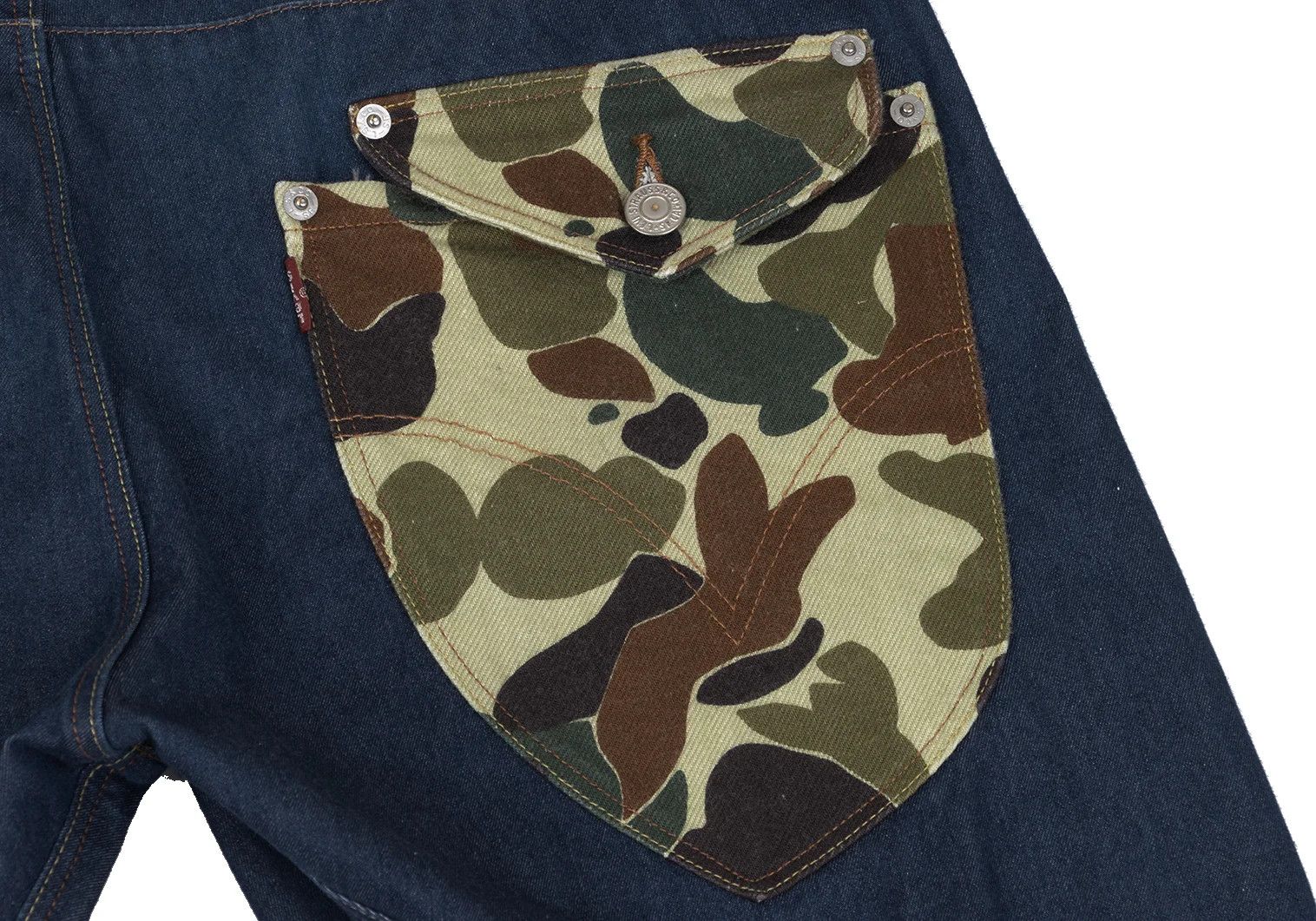 Junya Watanabe Camouflage Pocket Design Curved Denim Pants in Indigo S Size US 30 / EU 46 - 11 Thumbnail