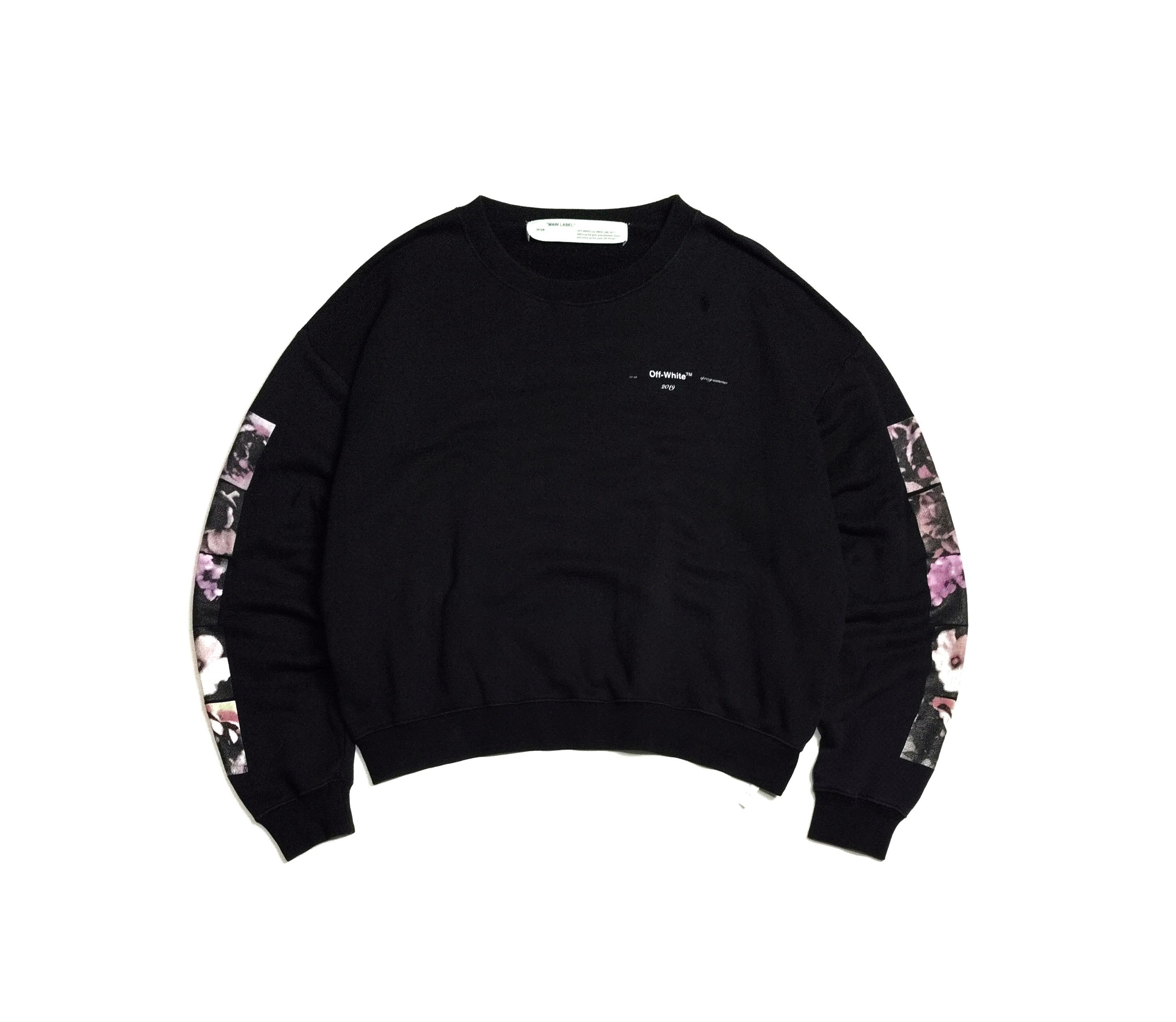 Off-White Off White Loose Flowers Printing Black Sweatshirt Size M / US 6-8 / IT 42-44 - 3 Thumbnail