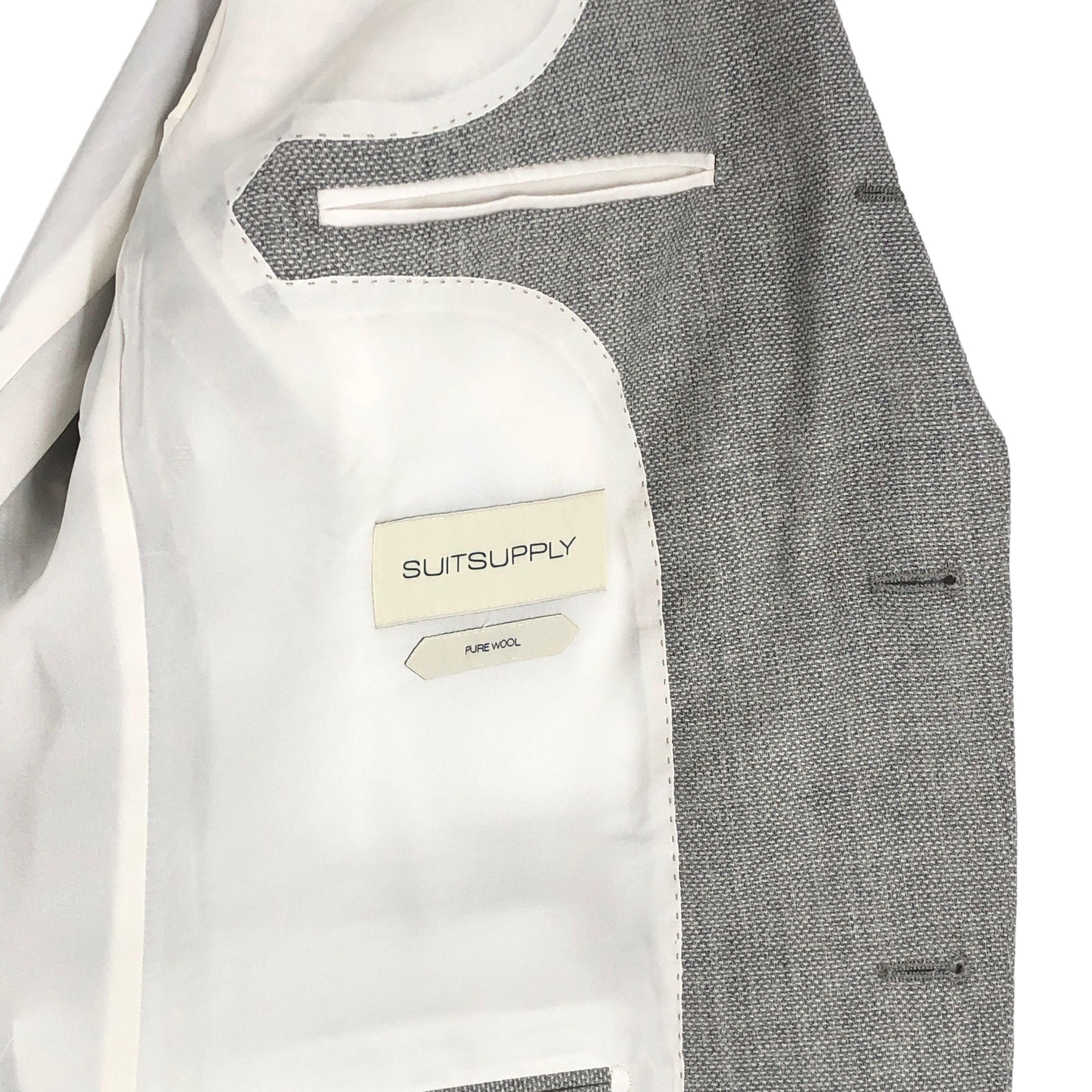 Suitsupply Havana Jetted Wool Formal Suit EU:56; UK/US:46 - W38 L31 Size 46S - 11 Thumbnail
