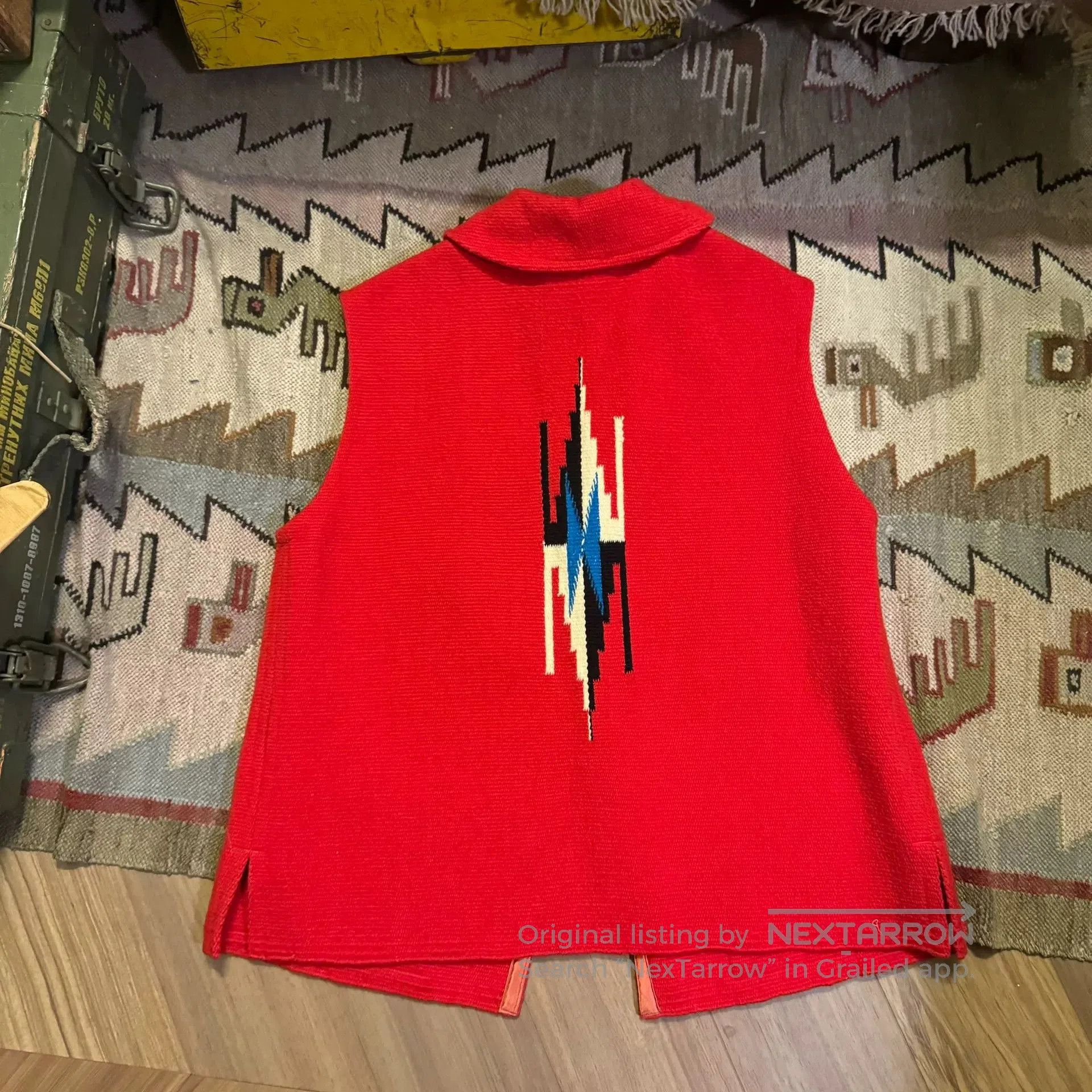 Vintage Handcrafted Wool Navajo Vest. Size US M / EU 48-50 / 2 - 5 Thumbnail