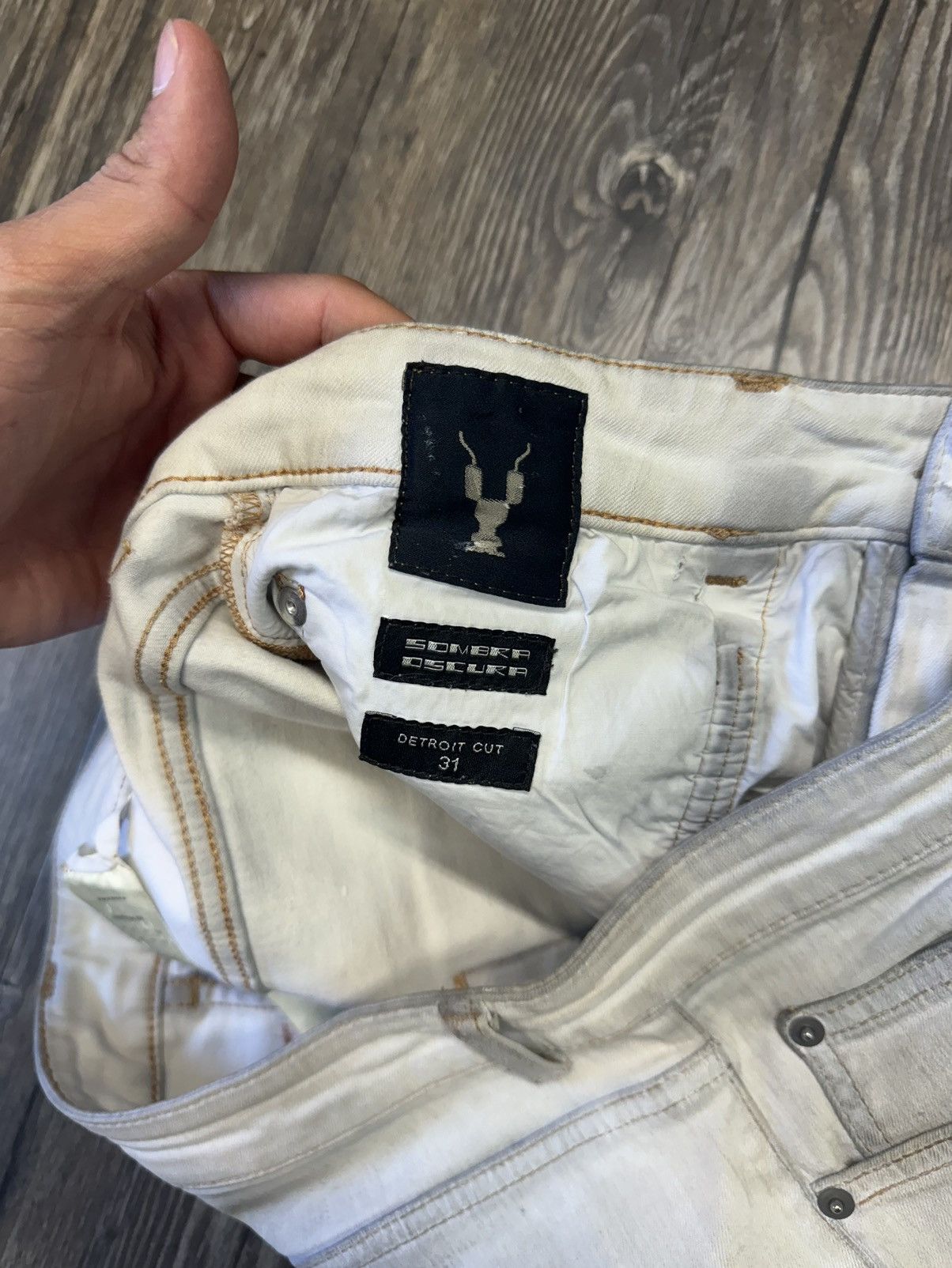 Rick Owens Drkshdw Rick Owens DRKSHDW Whites Denim Size US 31 - 5 Thumbnail