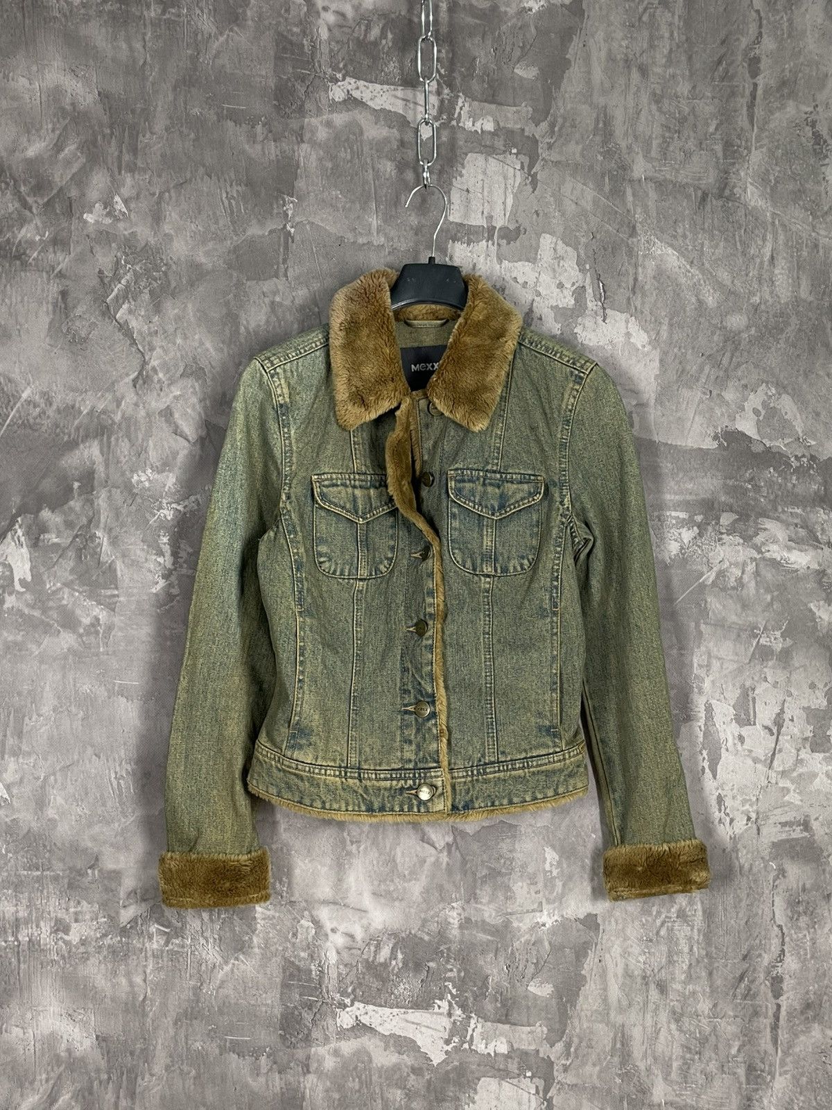Japanese Brand × Seditionaries × Vintage Punk Style Denim Fleece Sherpa Jacket Japanese Brand Size XS / US 0-2 / IT 36-38 - 1 Thumbnail