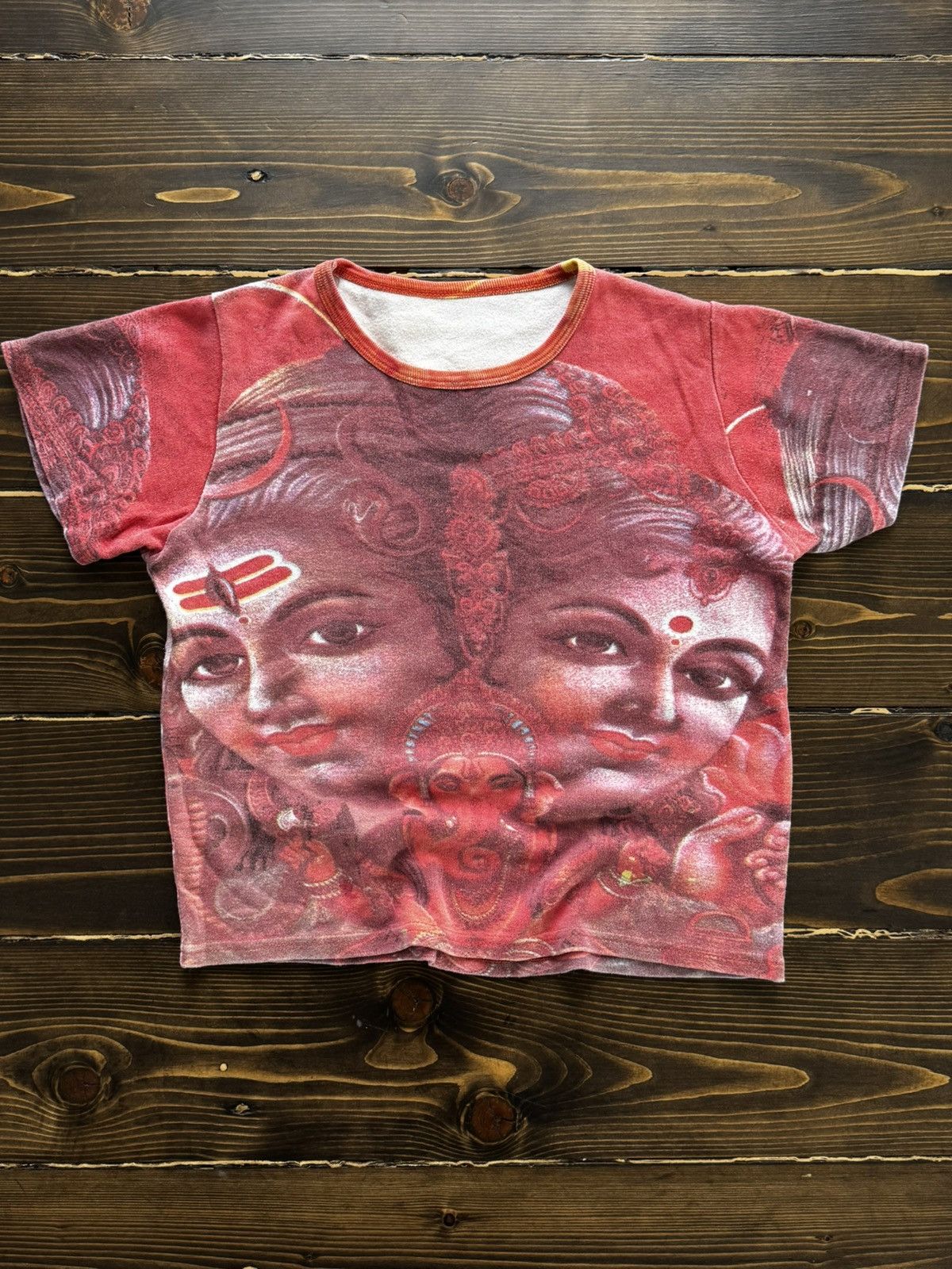Vintage Overprint Indie Vibe Y2K Glamour 90’s Crop T-Shirt