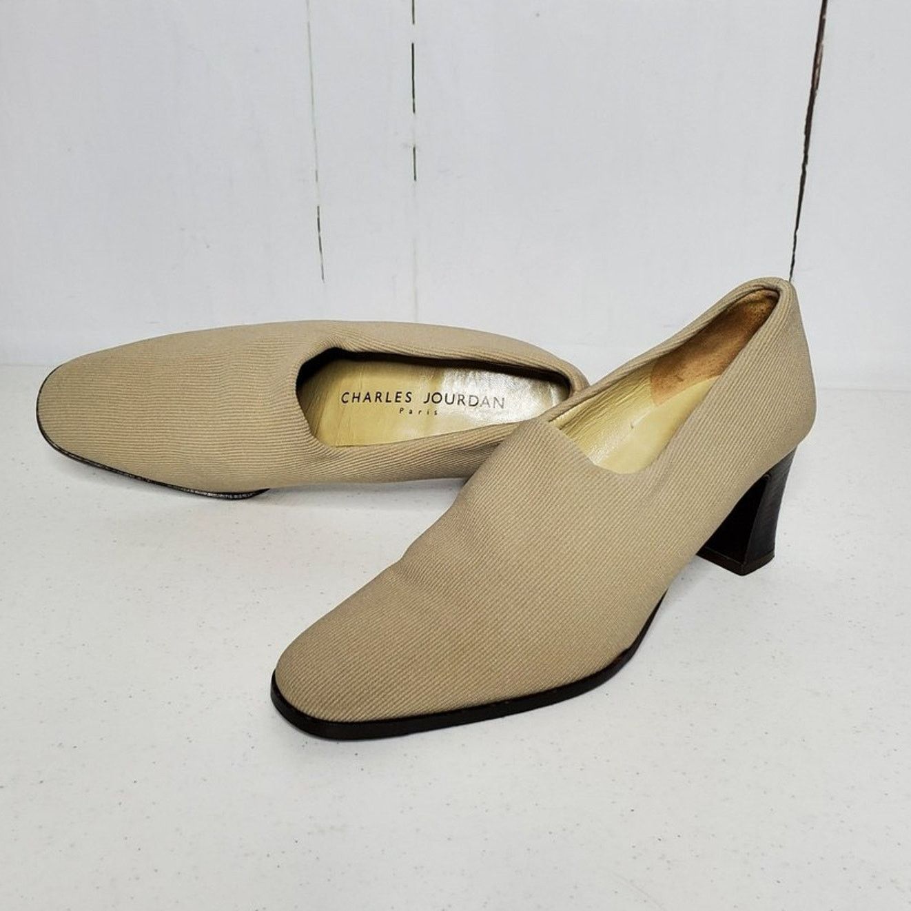 Charles Jourdan Charles Jourdan Stretch Fabric Slip On Loafers Vintage 6.5 Size US 6.5 / IT 36.5 - 1 Thumbnail