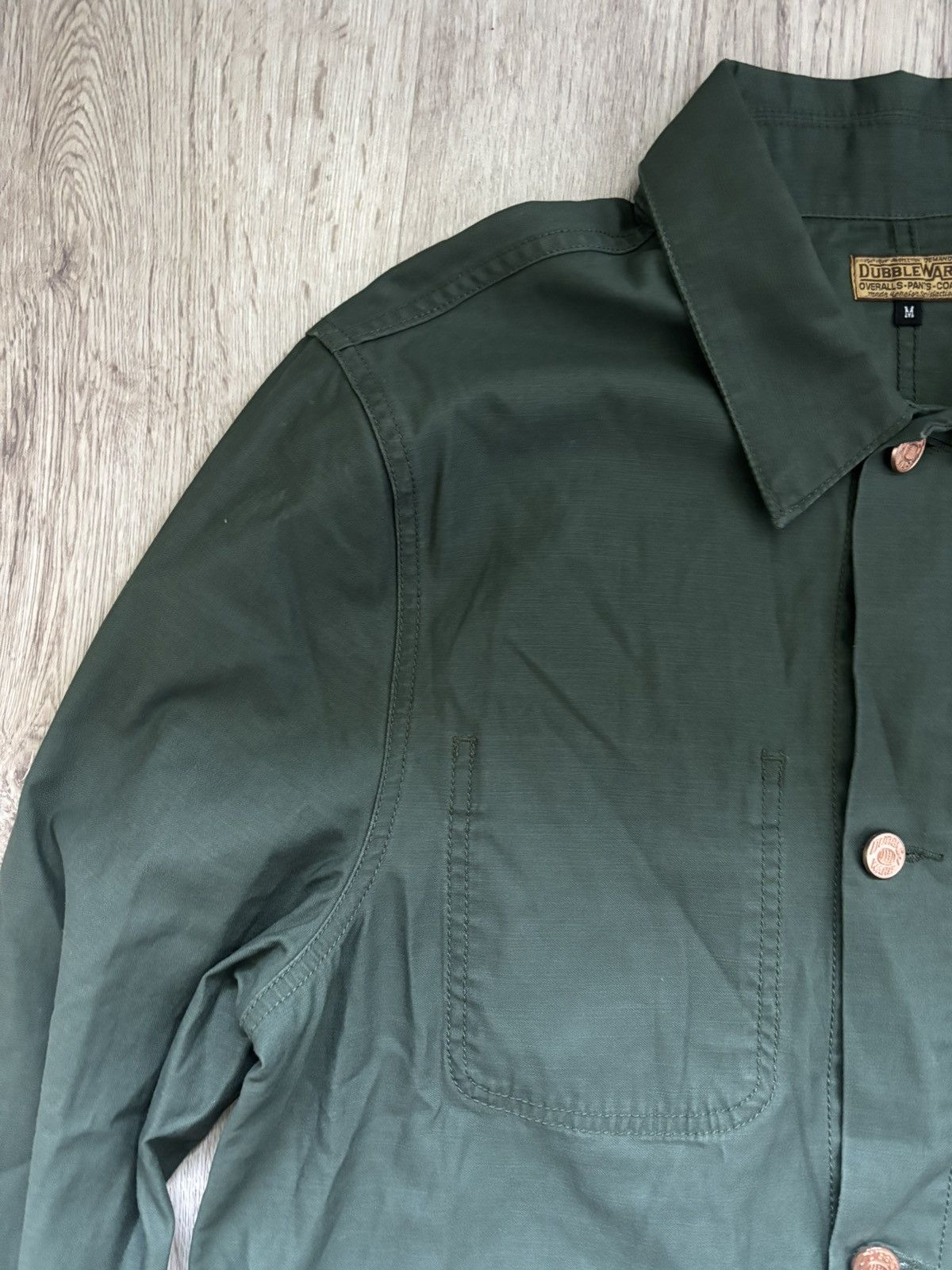 Other Dubbleware Chore Work Jacket Military Green Selvedge Workwea Size US M / EU 48-50 / 2 - 4 Thumbnail